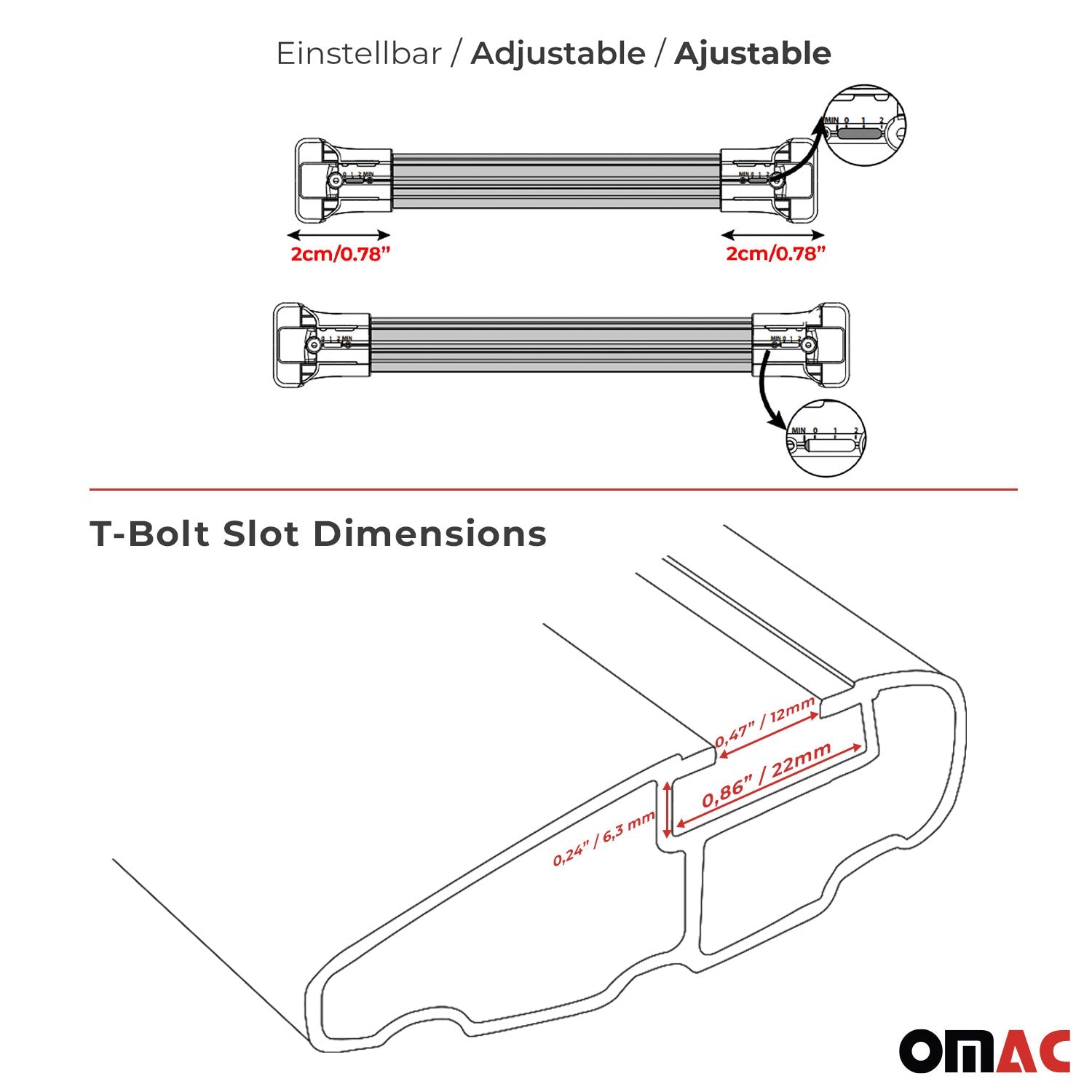 2015-2026 Ford Transit Roof Rack Cross Bars 4Pcs Silver