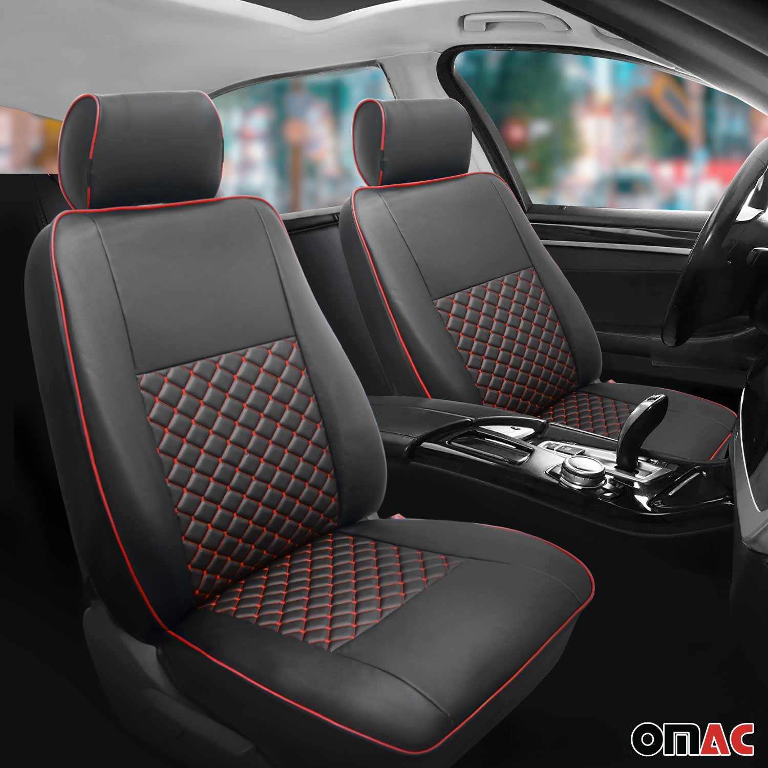 2014-2026 RAM ProMaster Leather Custom fit Car Seat Cover Black White