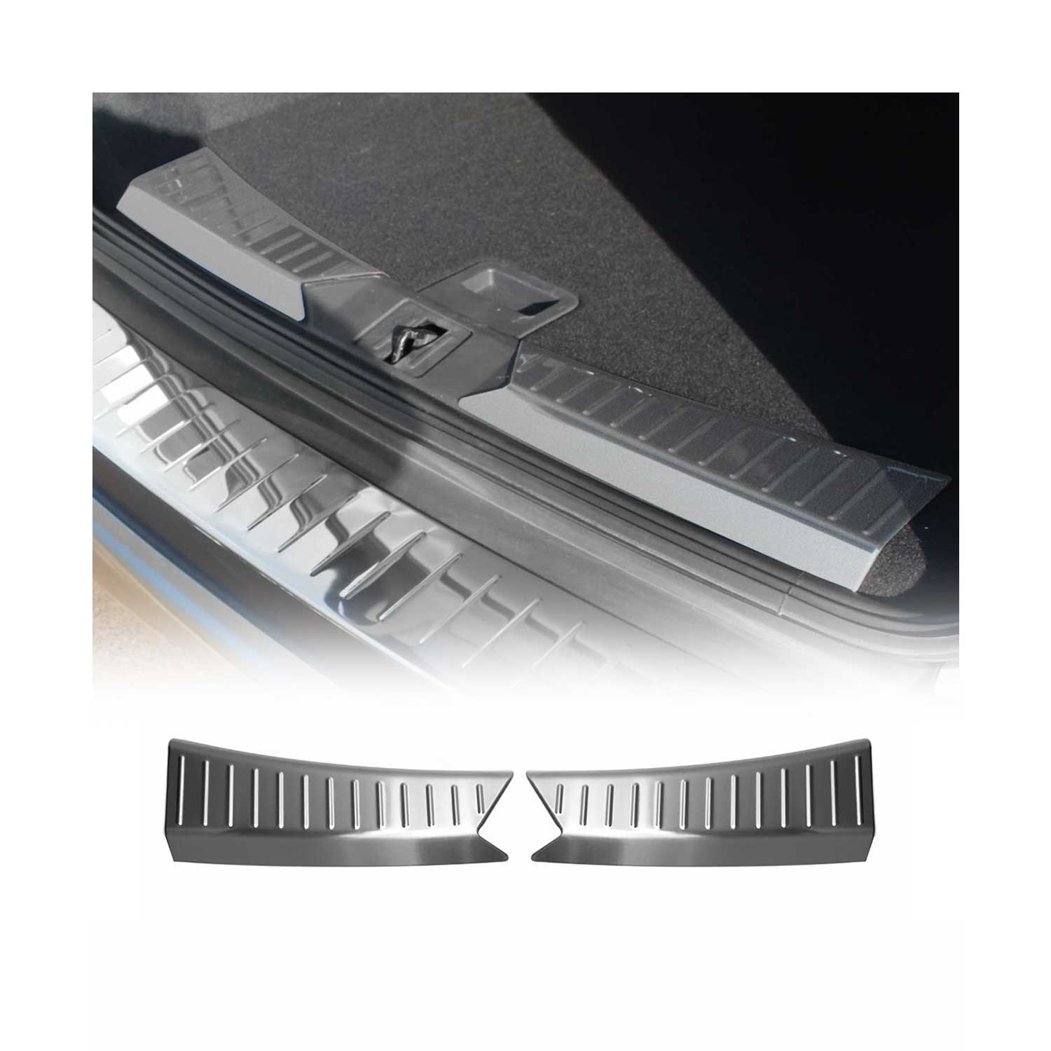 2013-2016 Ford Escape Trunk Sill Cover Bumper Protector Stainless Steel Brushed 2 Pcs