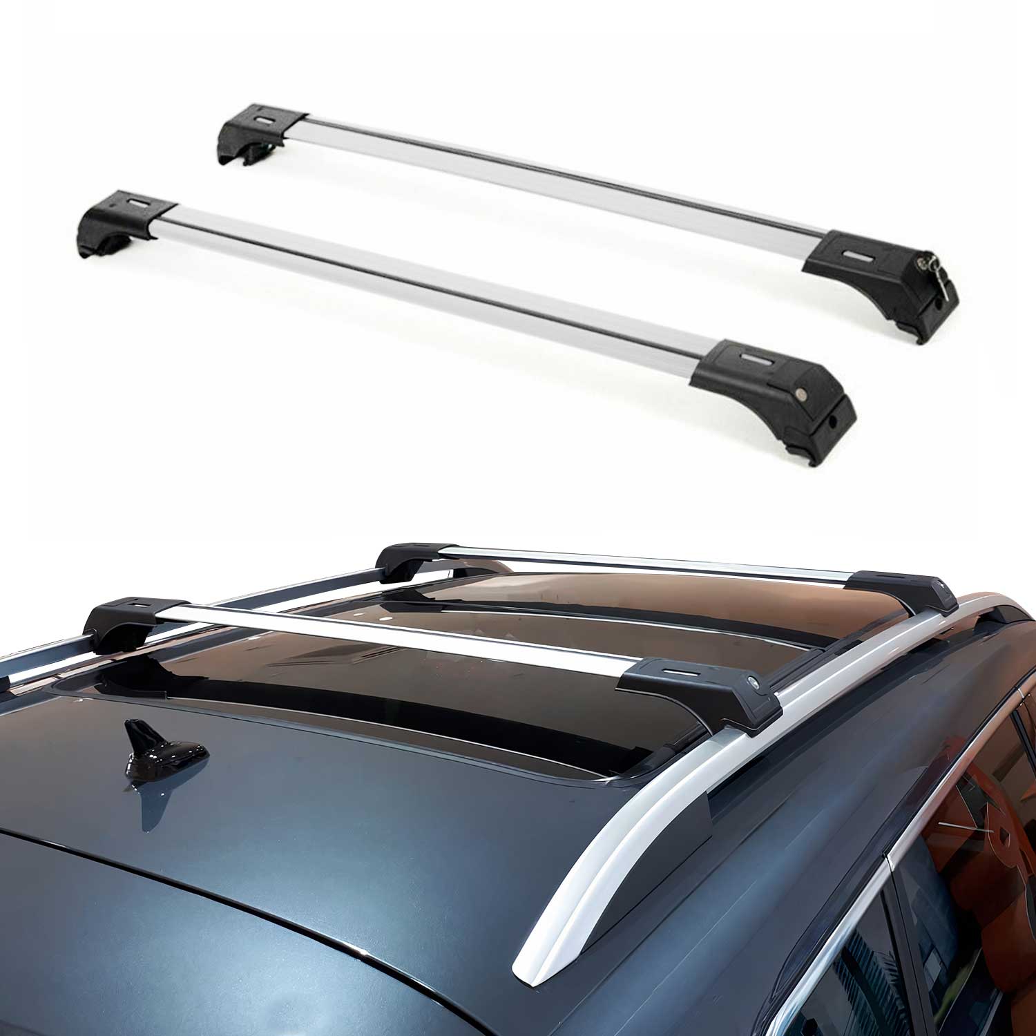 2016-2020 Kia Sorento Roof Rack Cross Bars Silver