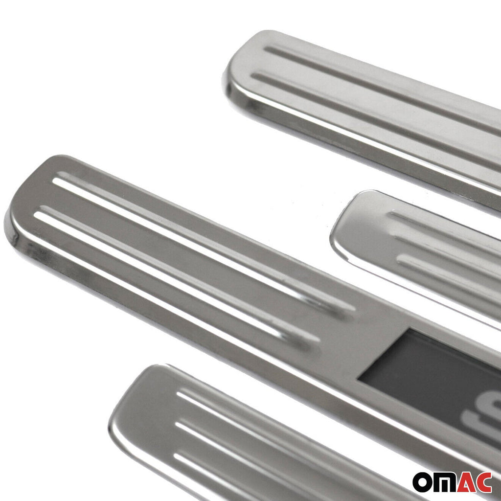 Mini Cooper Countryman Door Sill Scuff Plate Illuminated Sport Stainless Steel Silver 4 Pcs