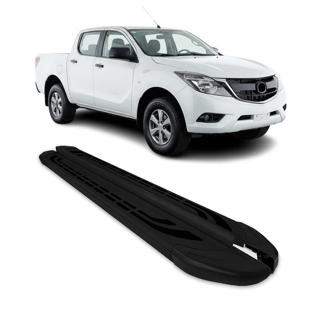 2019-2023 Ford Ranger Double Cab Running Boards Side Steps Black