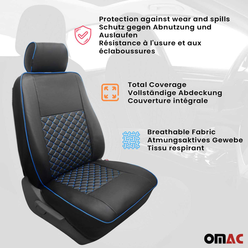 1993-2003 Volkswagen Eurovan Leather Front Car Seat Cover Protector
