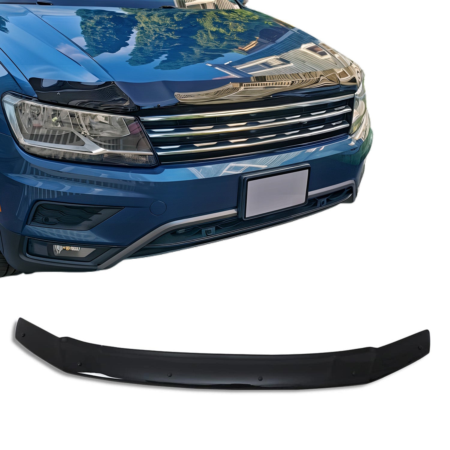 2018-2024 VW Tiguan 2.gen Front Bug Shield Hood Deflector 1 Pc Smoke