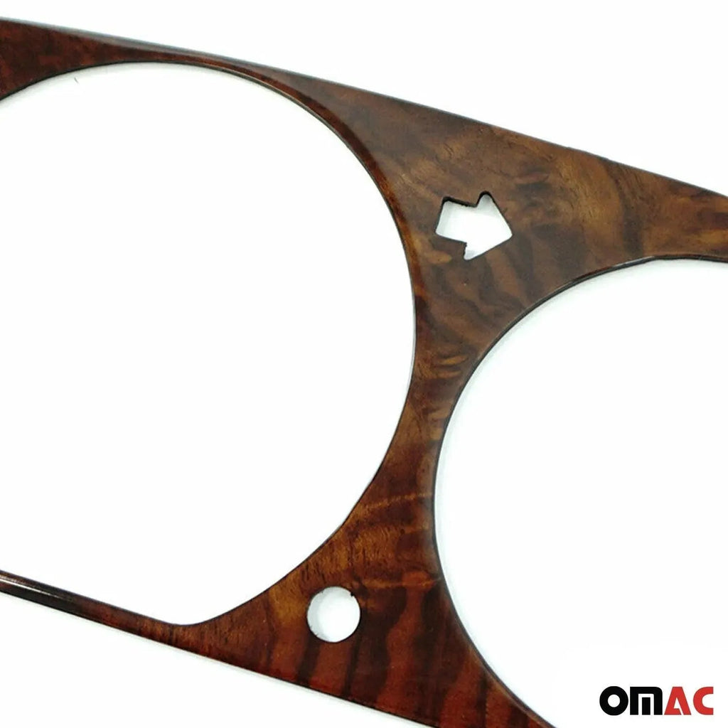 1988-1990 Mercedes E Class W124 Dash Speedometer Frame Wood Walnut 1Pc
