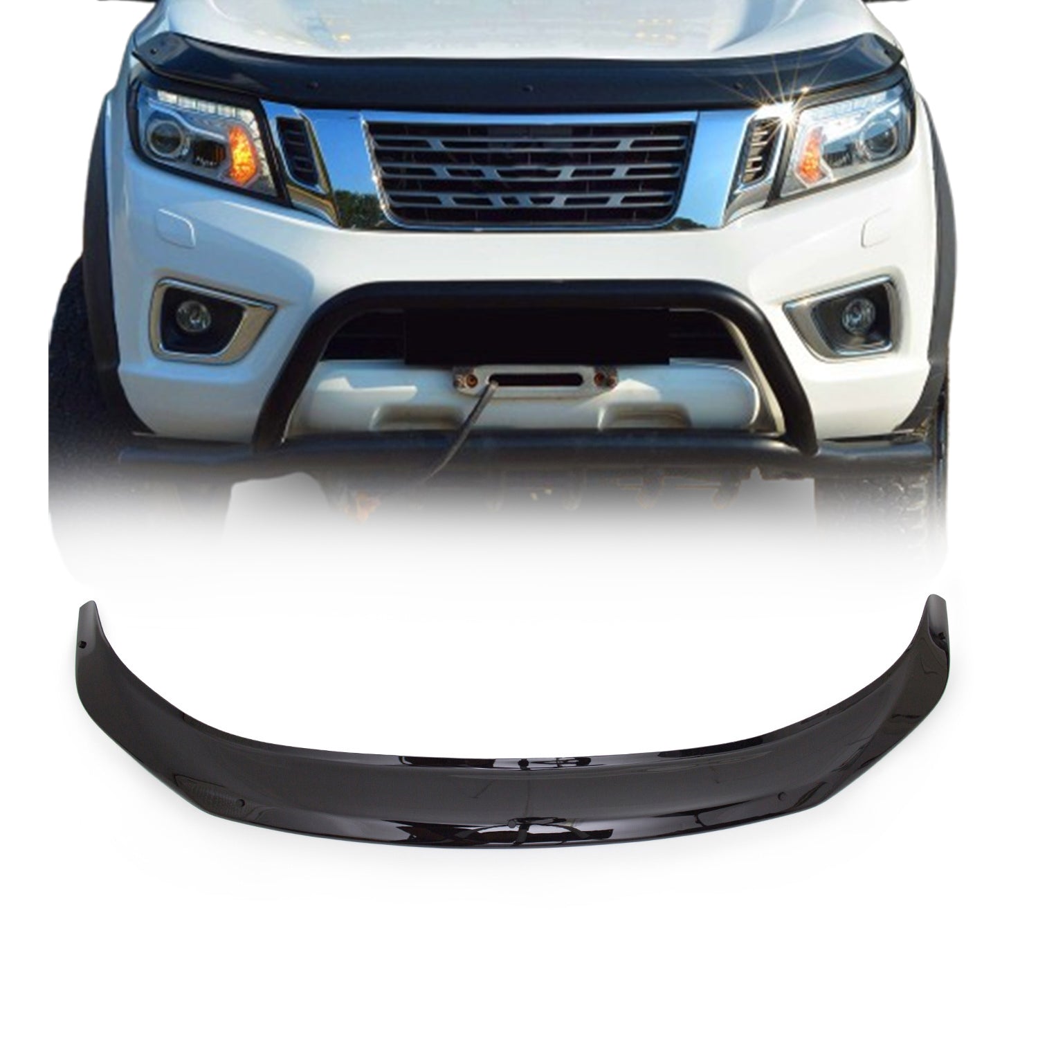 2014-2024 Nissan Navara D23 Front Bug Shield Hood Deflector 1 Pc Smoke