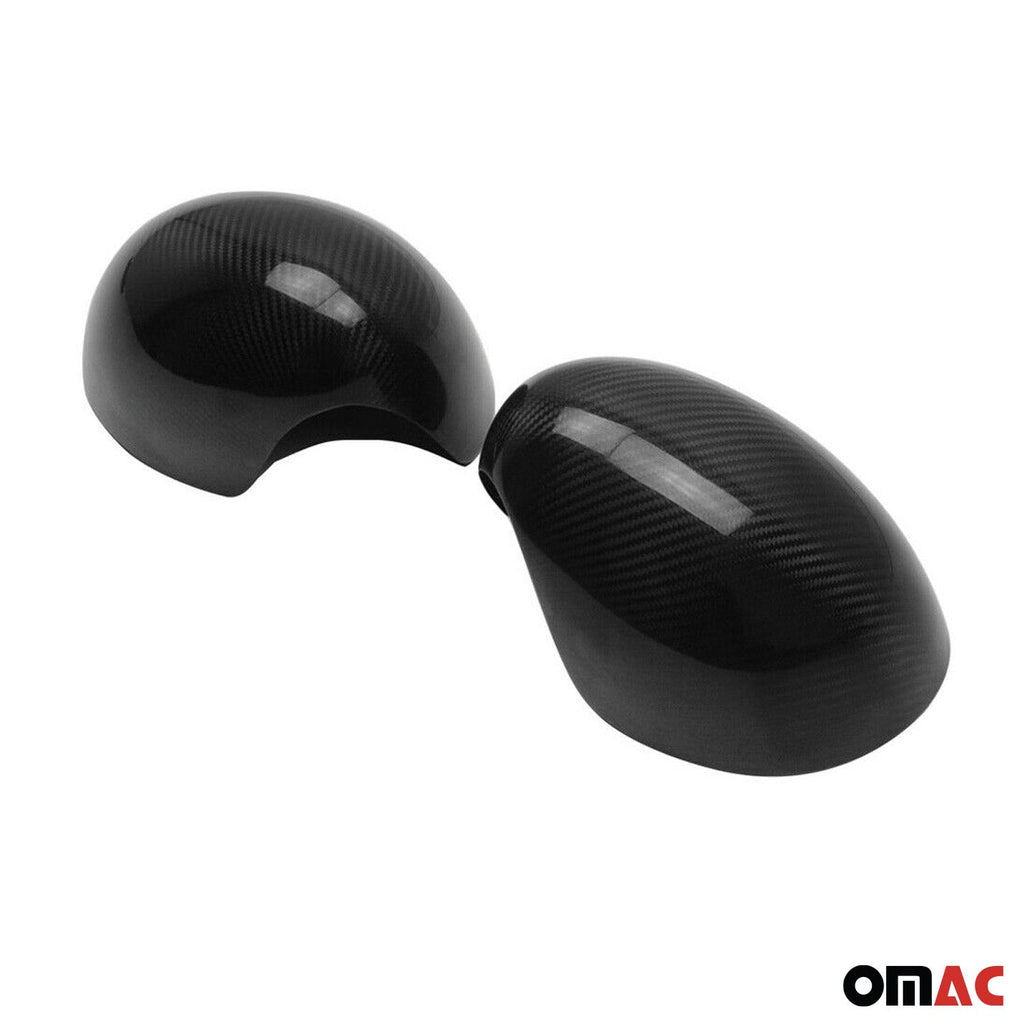 2014-2024 Mini Cooper F55 F56 Side Mirror Cover Caps Carbon Fiber Black 2Pcs