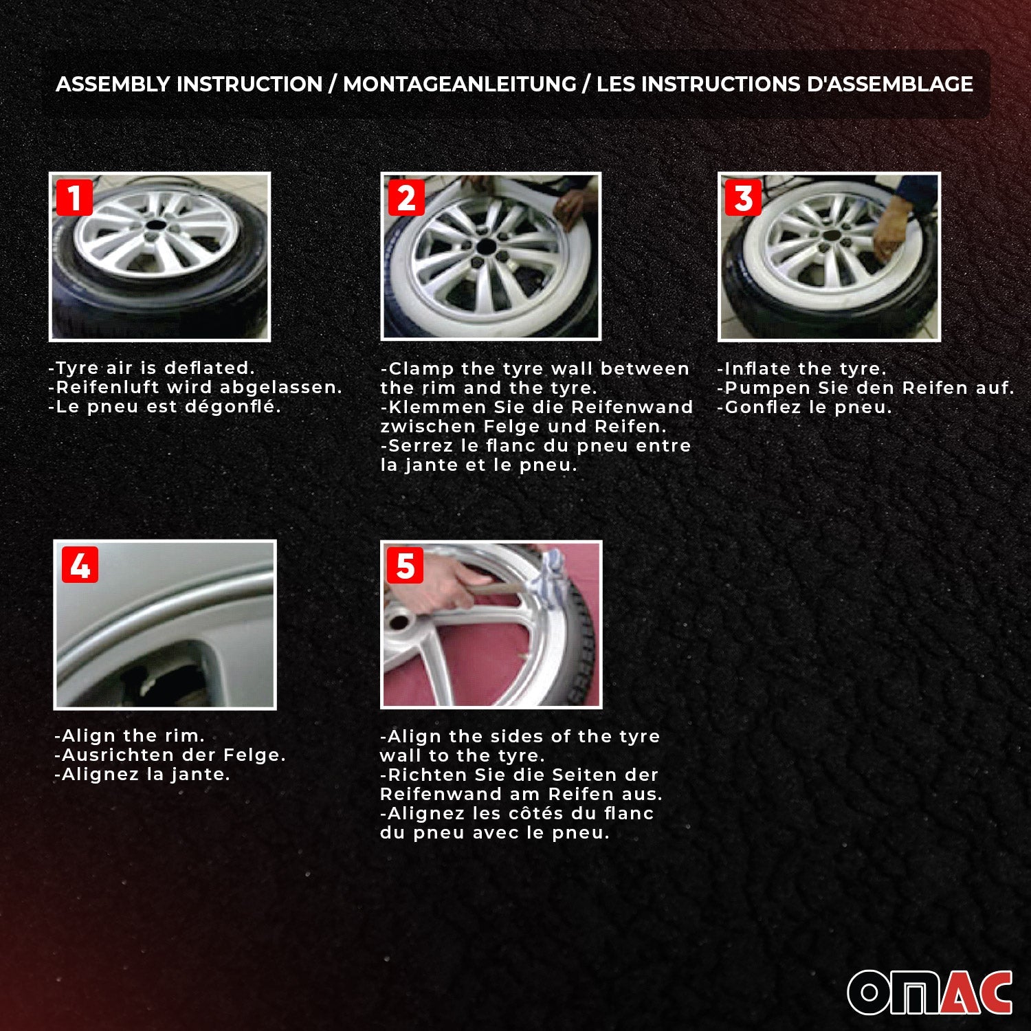 White Wall Tire Insert 14" Band Portawall Rims Sidewall Rubber Ring Set 4 Pcs
