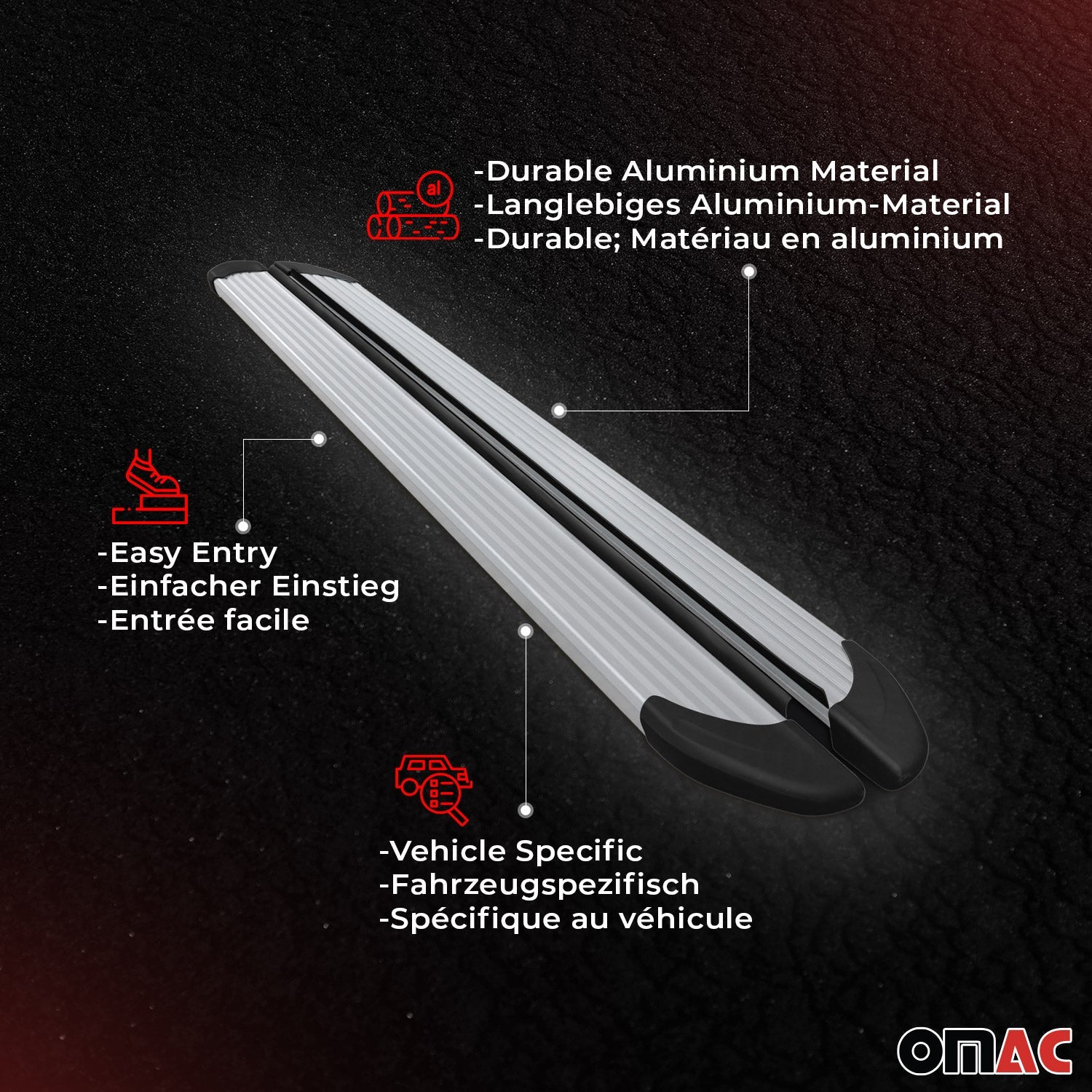 2014-2018 Subaru Forester IV Crosstrek Running Boards Side Steps Silver