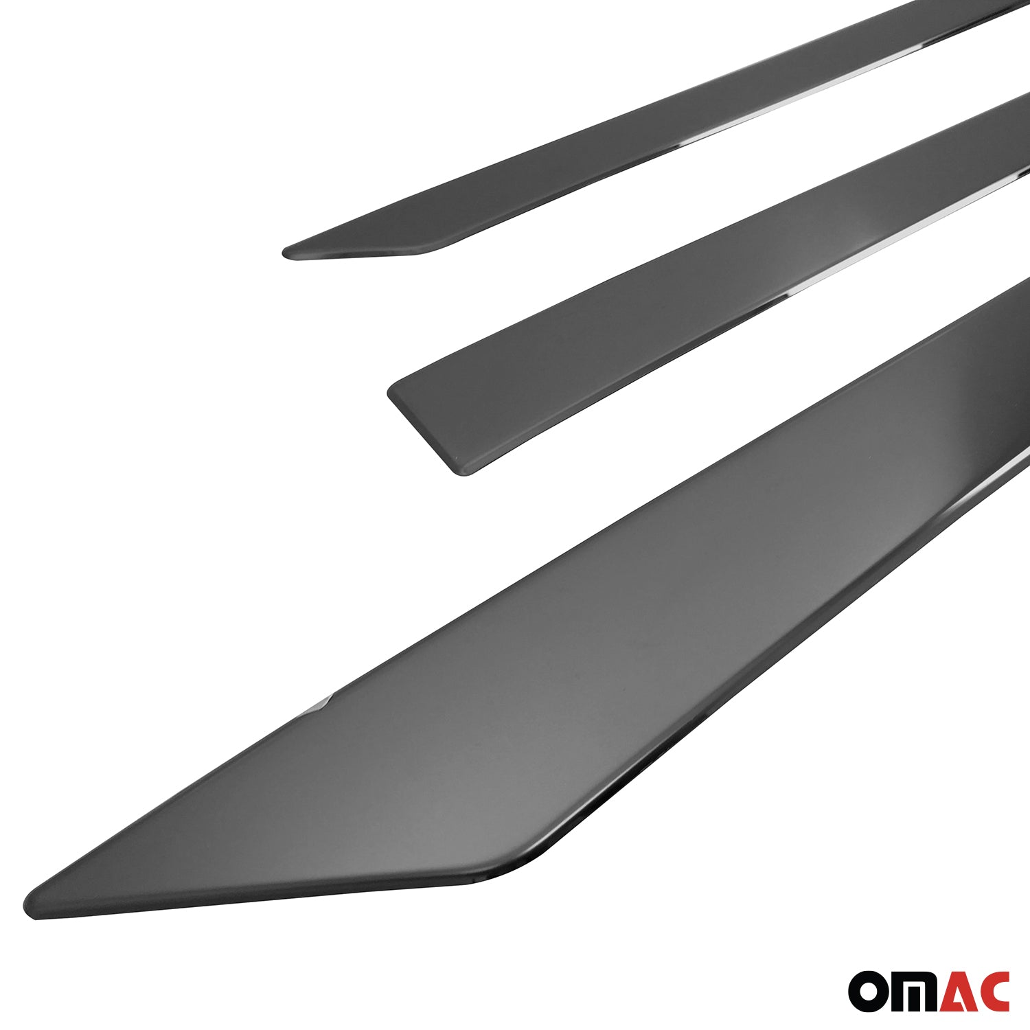 2017-2022 Nissan Rogue Sport Side Door Molding Trim Stainless Steel Dark 4x