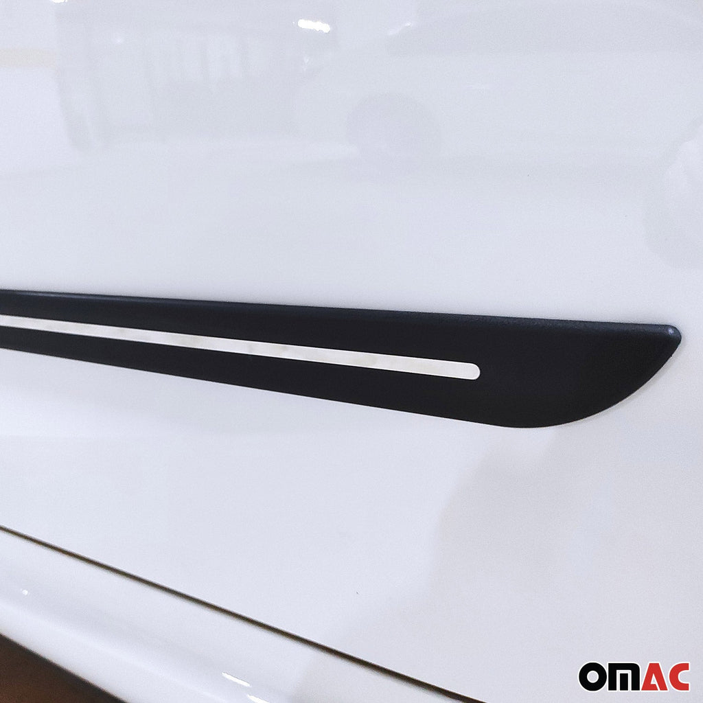 Kia Side Door Molding Trim Skirt Garnish Stainless Steel Silver 4 Pcs