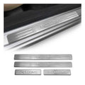 Jeep Door Sill Scuff Plate Scratch Protector Exclusive Stainless Steel Silver 4 Pcs