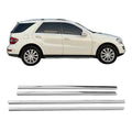 2005-2011 Mercedes M Class W164 Window Molding Trim Streamer S. Steel 4x