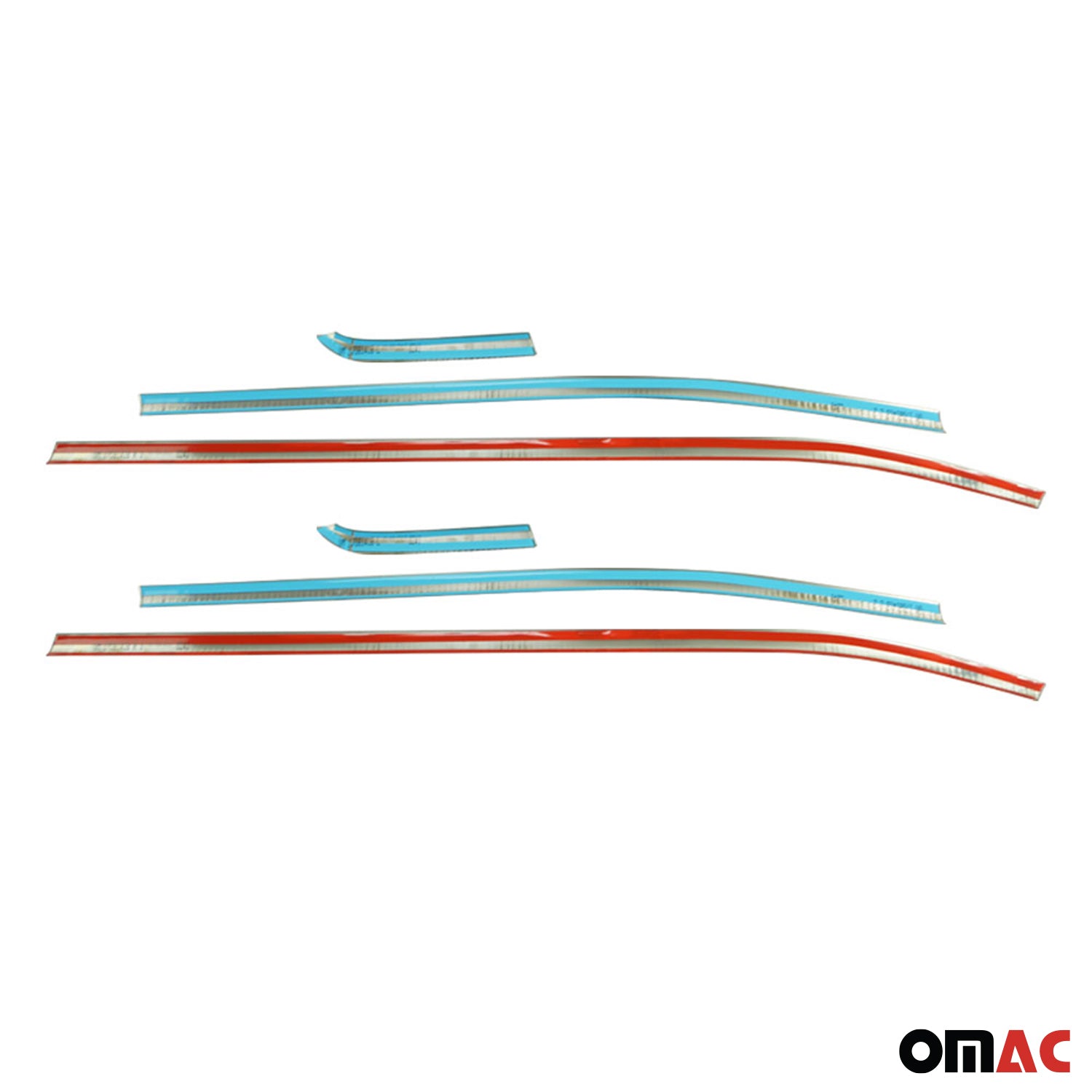 2015-2024 Jeep Renegade Window Molding Trim Streamer Steel Dark 6 Pcs
