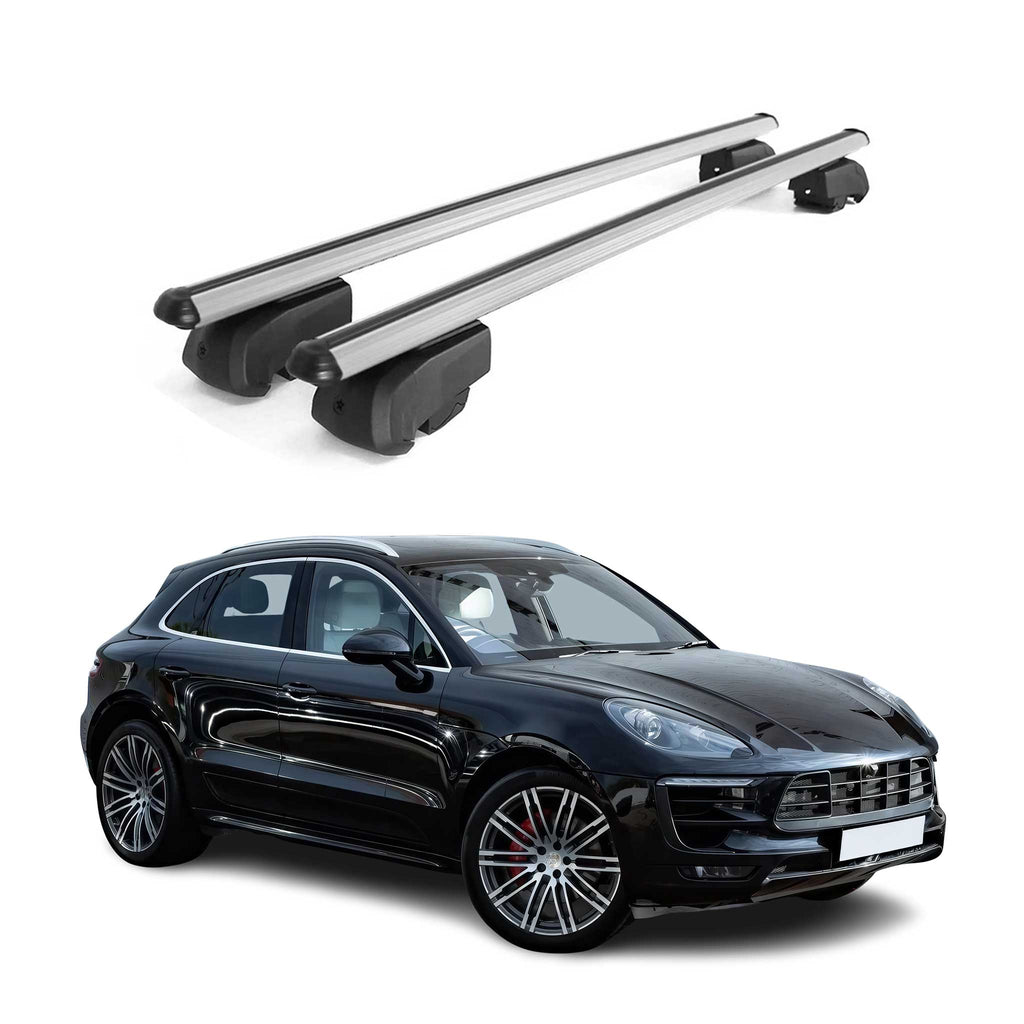 2015-2026 Porsche Macan 1.gen Roof Rack Cross Bars Silver