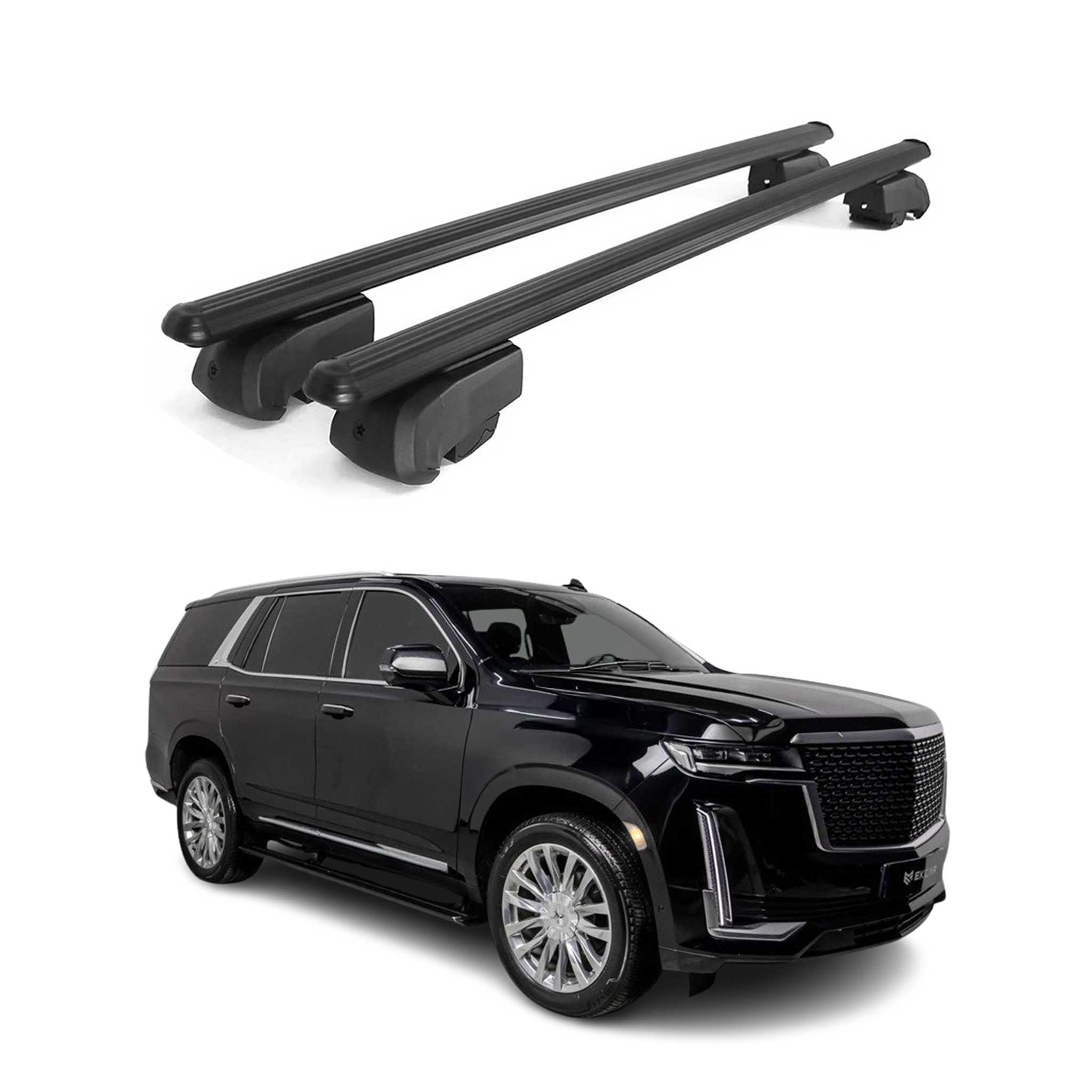 2021-2026 Cadillac Escalade Roof Rack Cross Bars Black
