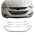 2010-2015 Hyundai Tucson Front Bumper Grill Trim Molding Stainless Steel Silver 4 Pcs