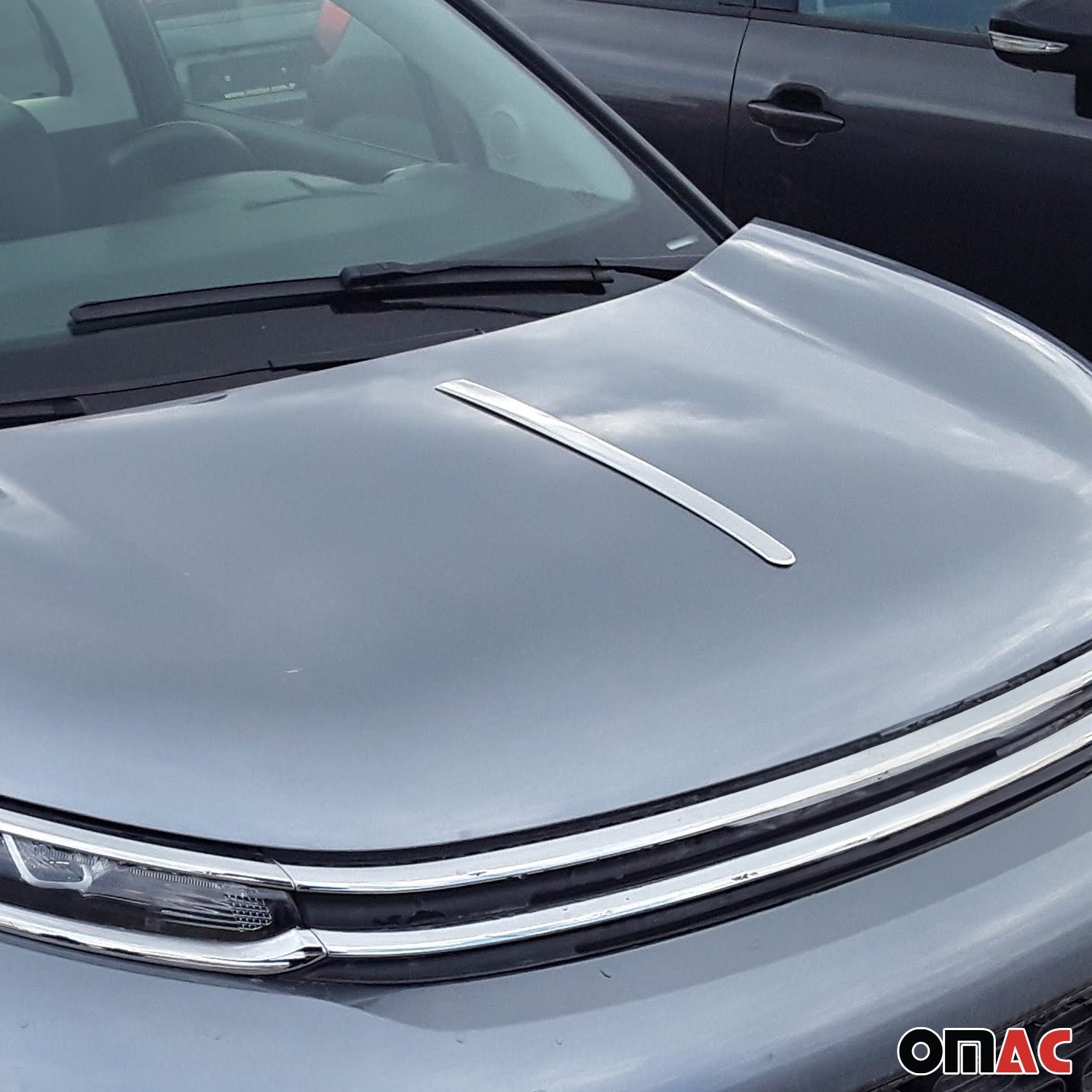 2007-2014 Nissan Qashqai Front Hood Bonnet Strip Styling Trim Stainless Steel Silver