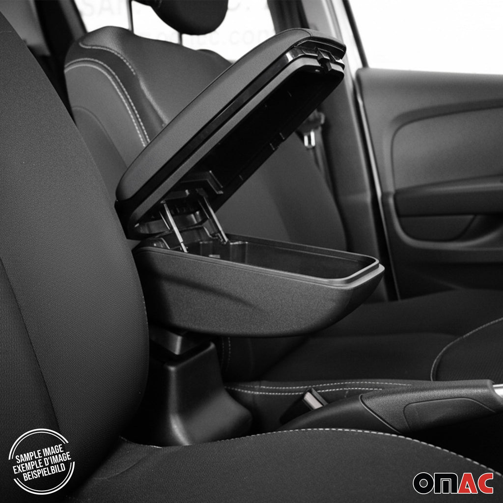 2014-2020 Fiat 500L Black Center Console Armrest Black Sliding 1Pc