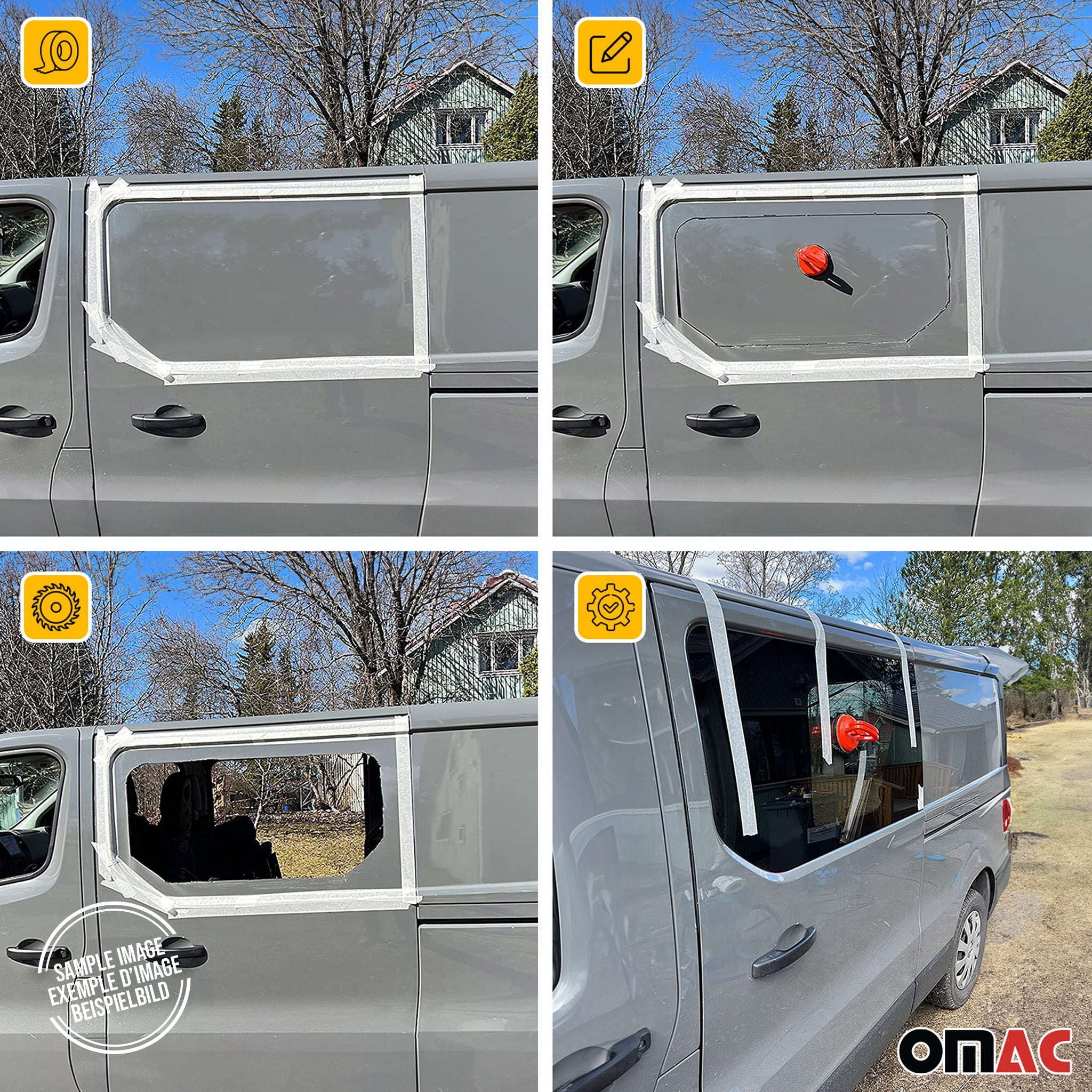2015-2018 Chevrolet City Express Window Glass Rear Left Side Black L1 Short