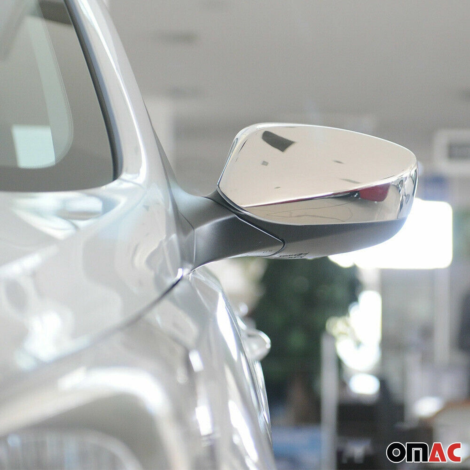 2011-2015 Hyundai Elantra Side Mirror Cover Caps Stainless Steel Silver 2 Pcs