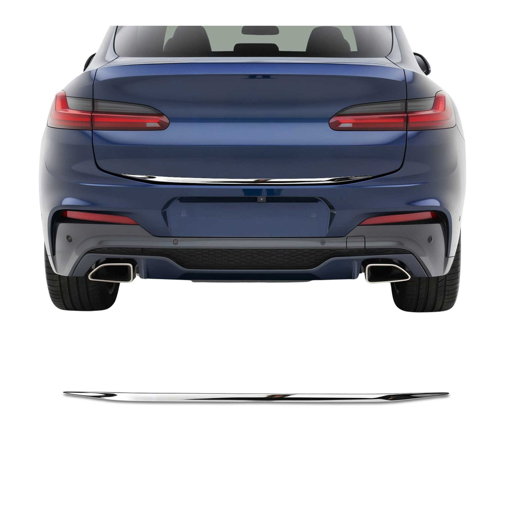 2019-2025 BMW X4 G02 2.gen Rear Trunk Lid Molding Trim Stainless Steel Silver 1Pc