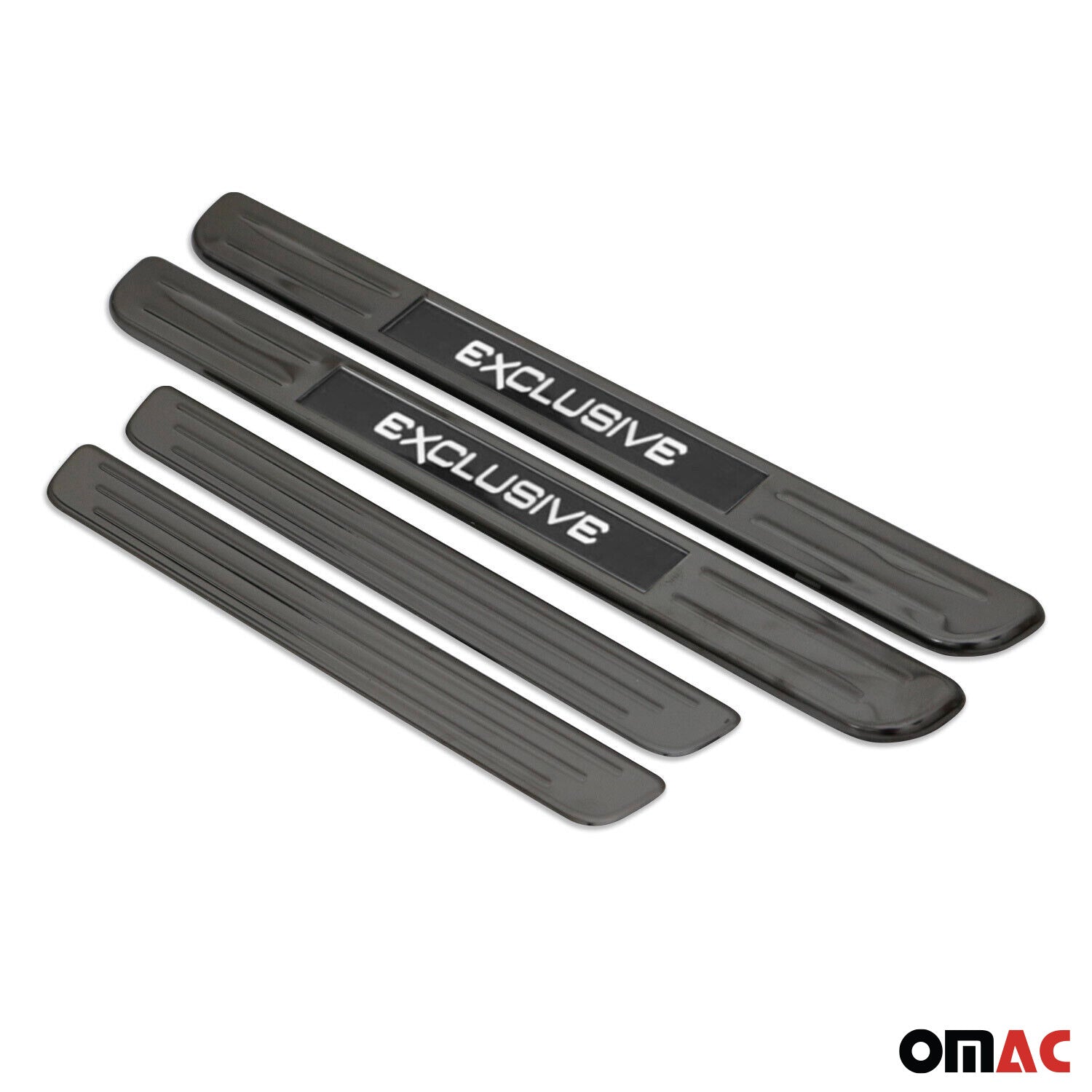 Jeep Door Sill Scuff Plate Illuminated Exclusive Stainless Steel Dark 4 Pcs