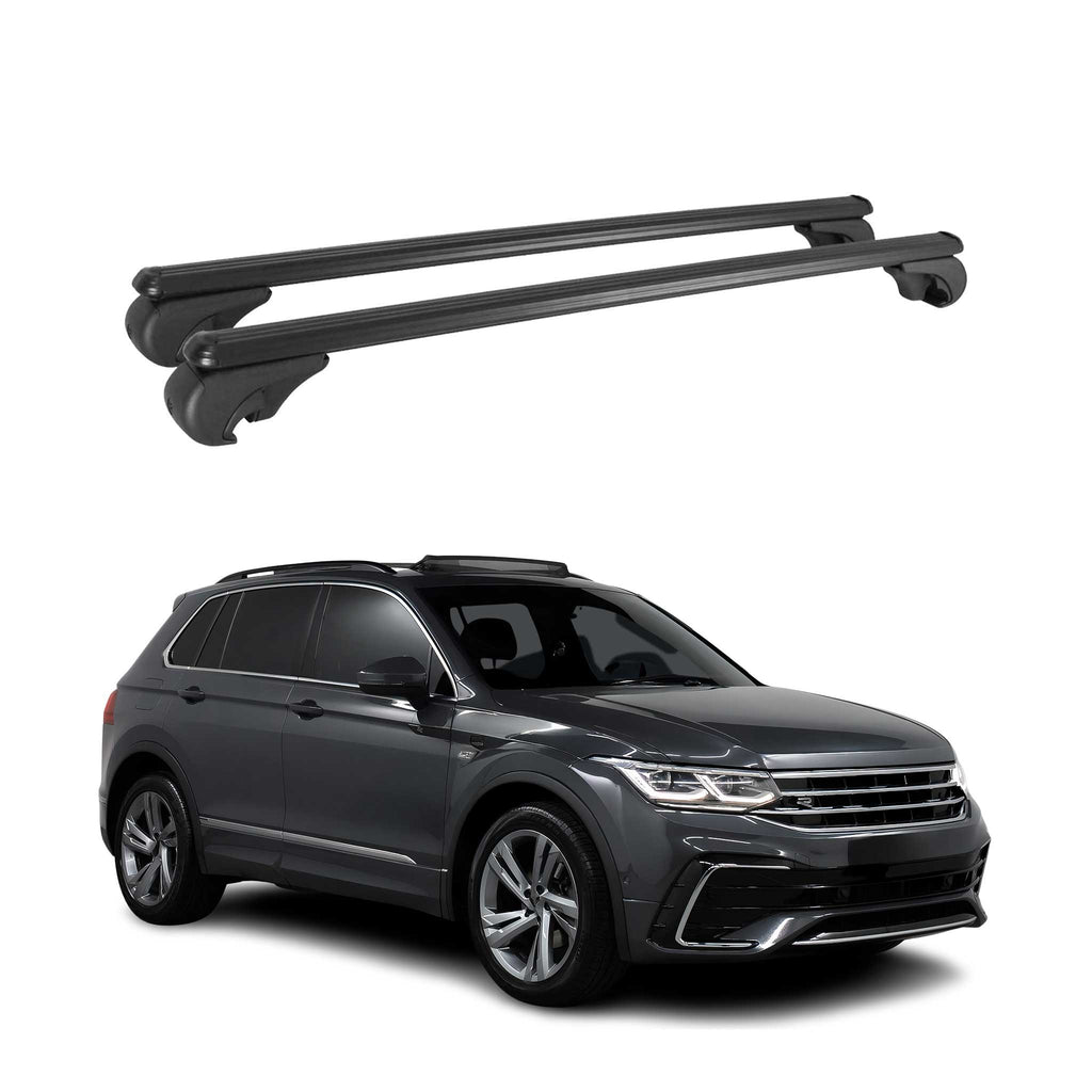 2017-2018 VW Tiguan Limited Roof Rack Cross Bars Black
