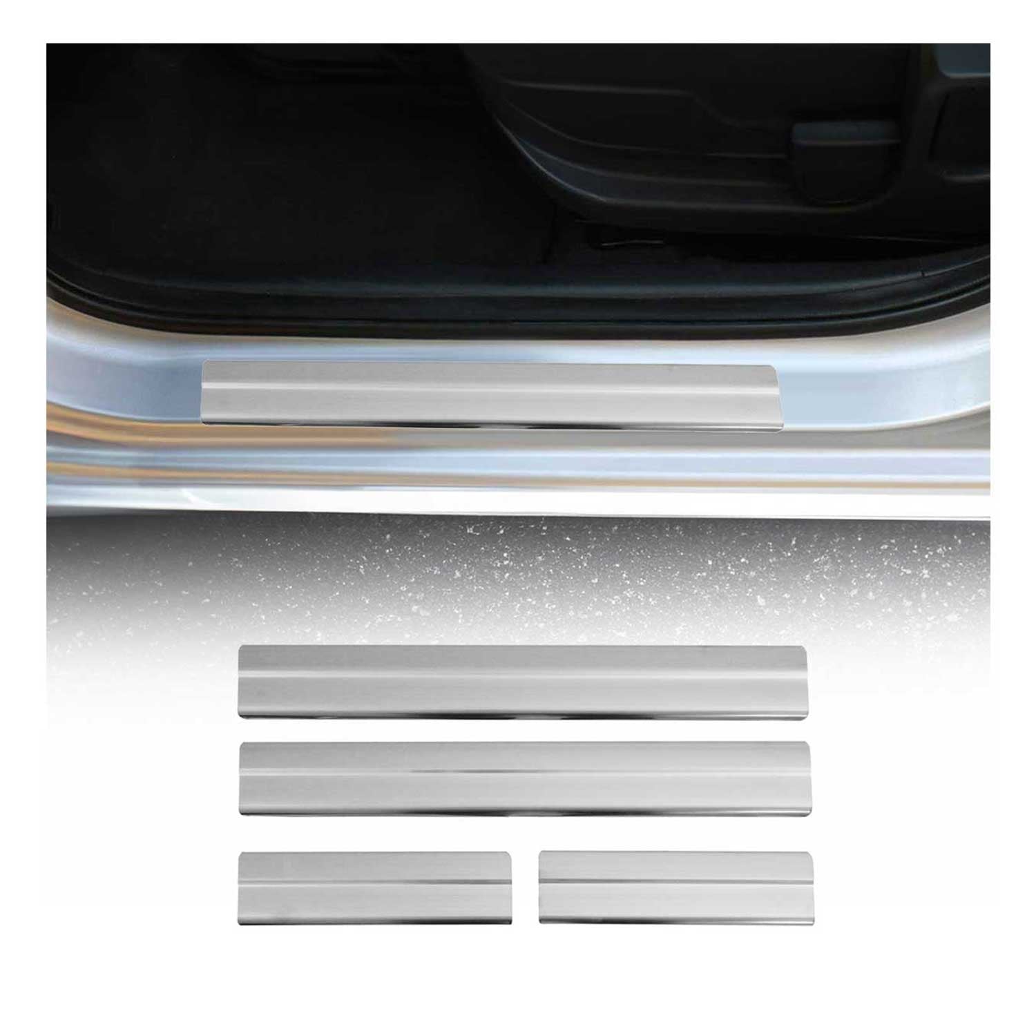 2017-2025 Mazda CX-5 2.gen Door Sill Scuff Plate Scratch Protector Stainless Steel Silver 4x