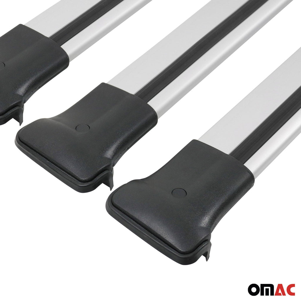2015-2026 Ford Transit Roof Rack Cross Bars 3Pcs Silver