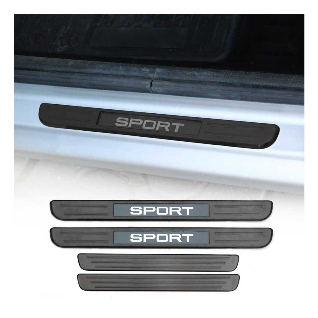 BMW Door Sill Scuff Plate Illuminated Brushed Stainless Steel Brushed Dark 4Pcs