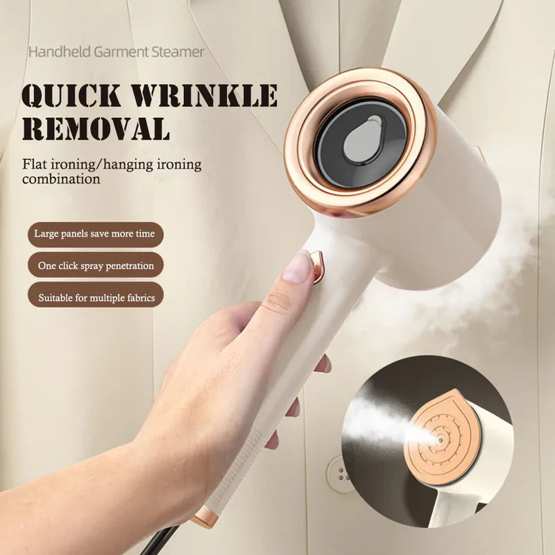 Mini Portable Garment Steamer – Handheld Clothes Steam Iron for Travel, Fast Wrinkle Remover with US Plug