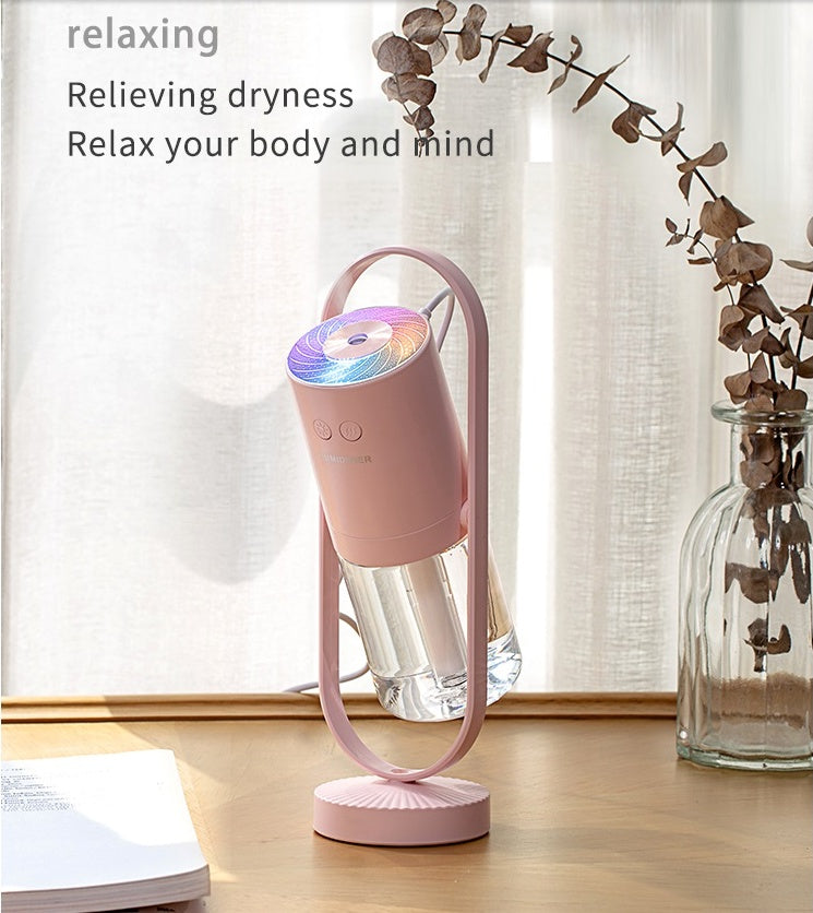 Magic Shadow USB Air Humidifier – Mini Ultrasonic Mist Diffuser with Projection Night Light for Home, Office & Car