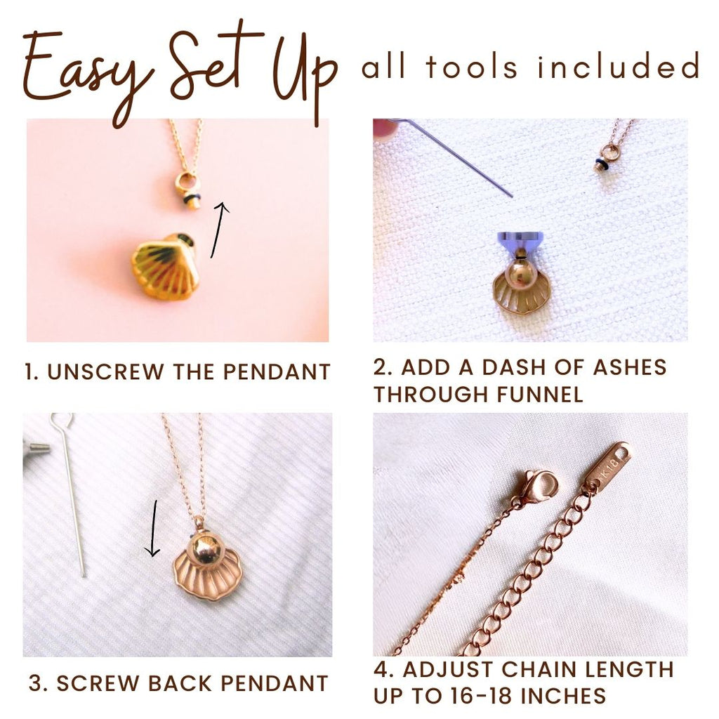 Treasure - Cremation Necklace for Dog & Pet Ashes - Rose Gold