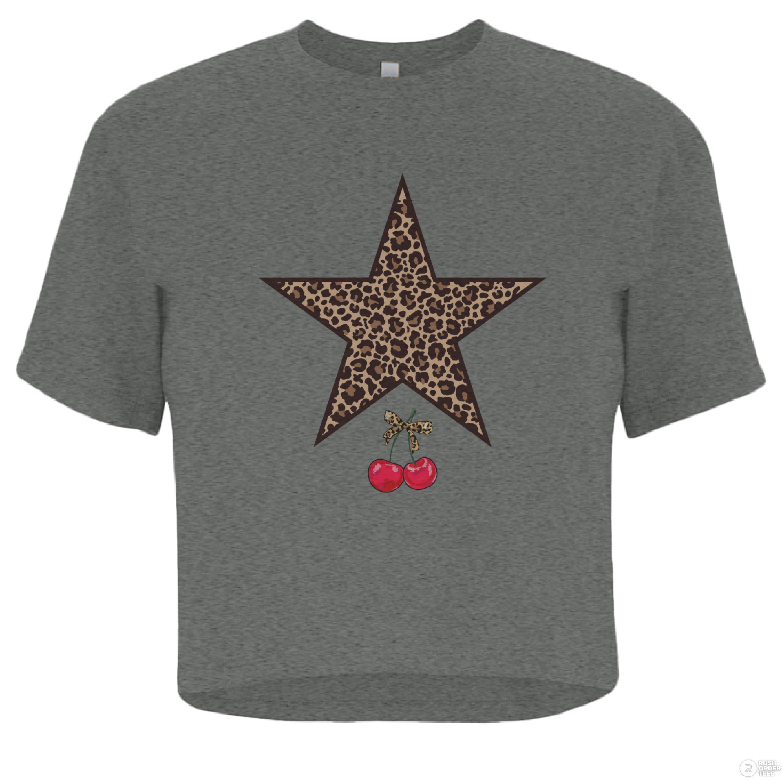 Customizable: Leopard Star and Cherries Design Crop Top