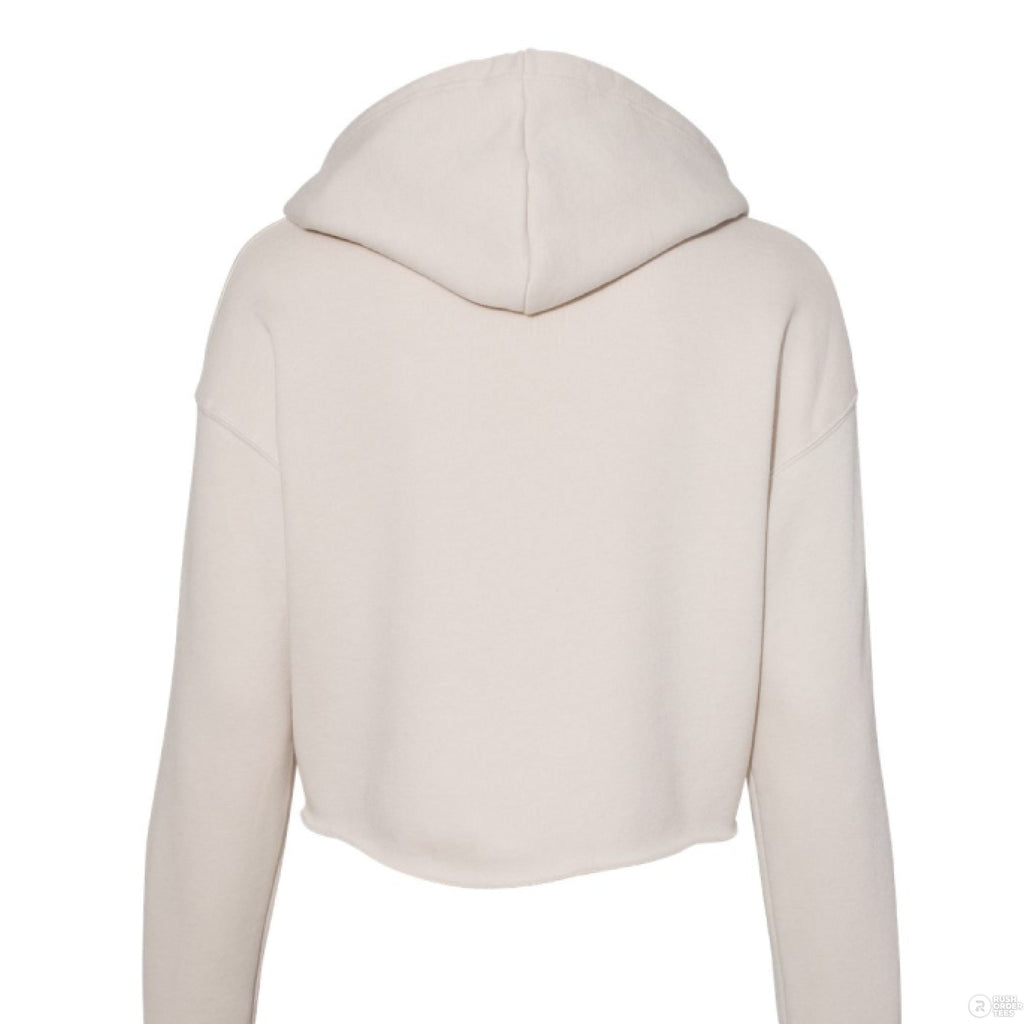 Customizable: Black Open Heart Locket Cropped Fleece Hoodie
