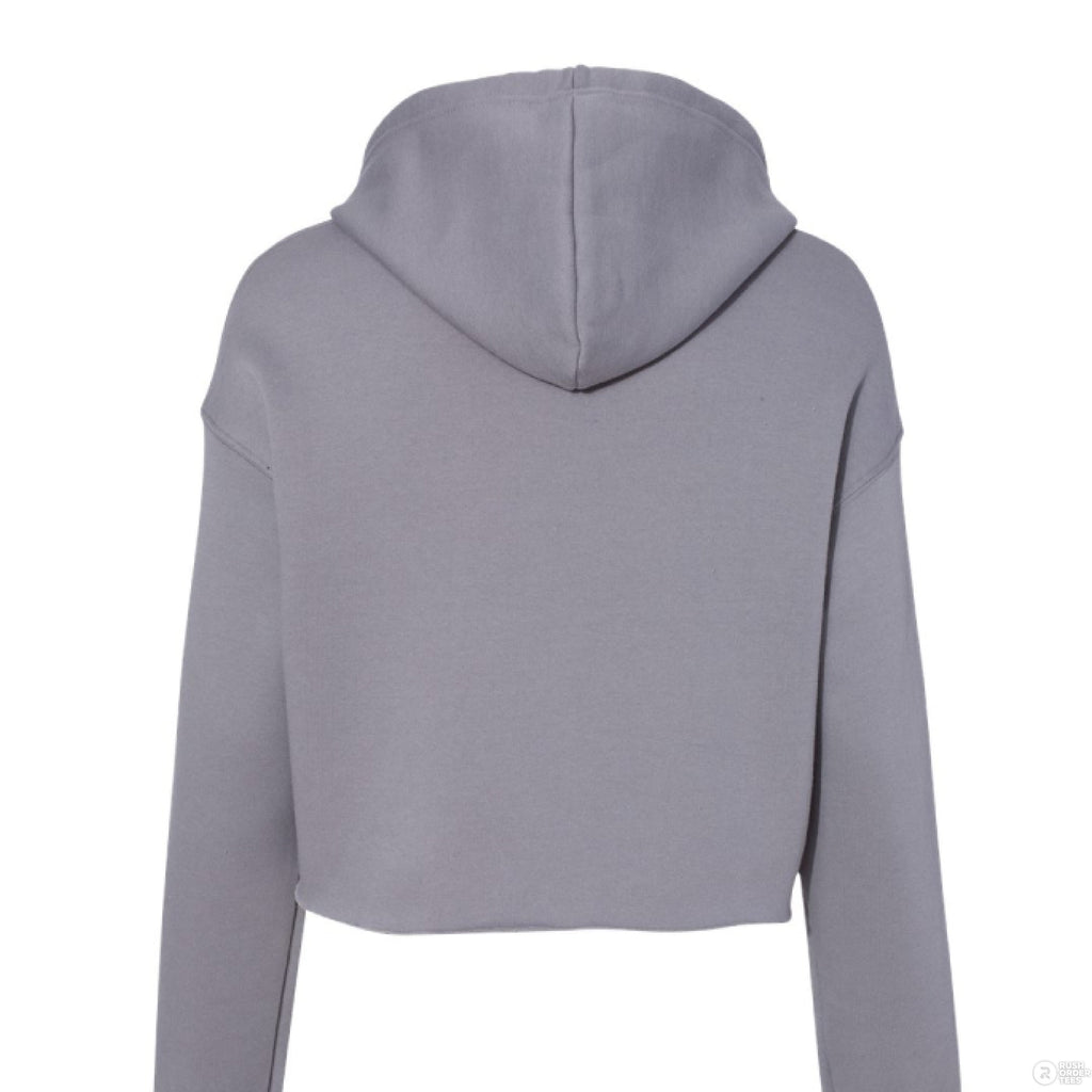 Customizable: Black Open Heart Locket Cropped Fleece Hoodie