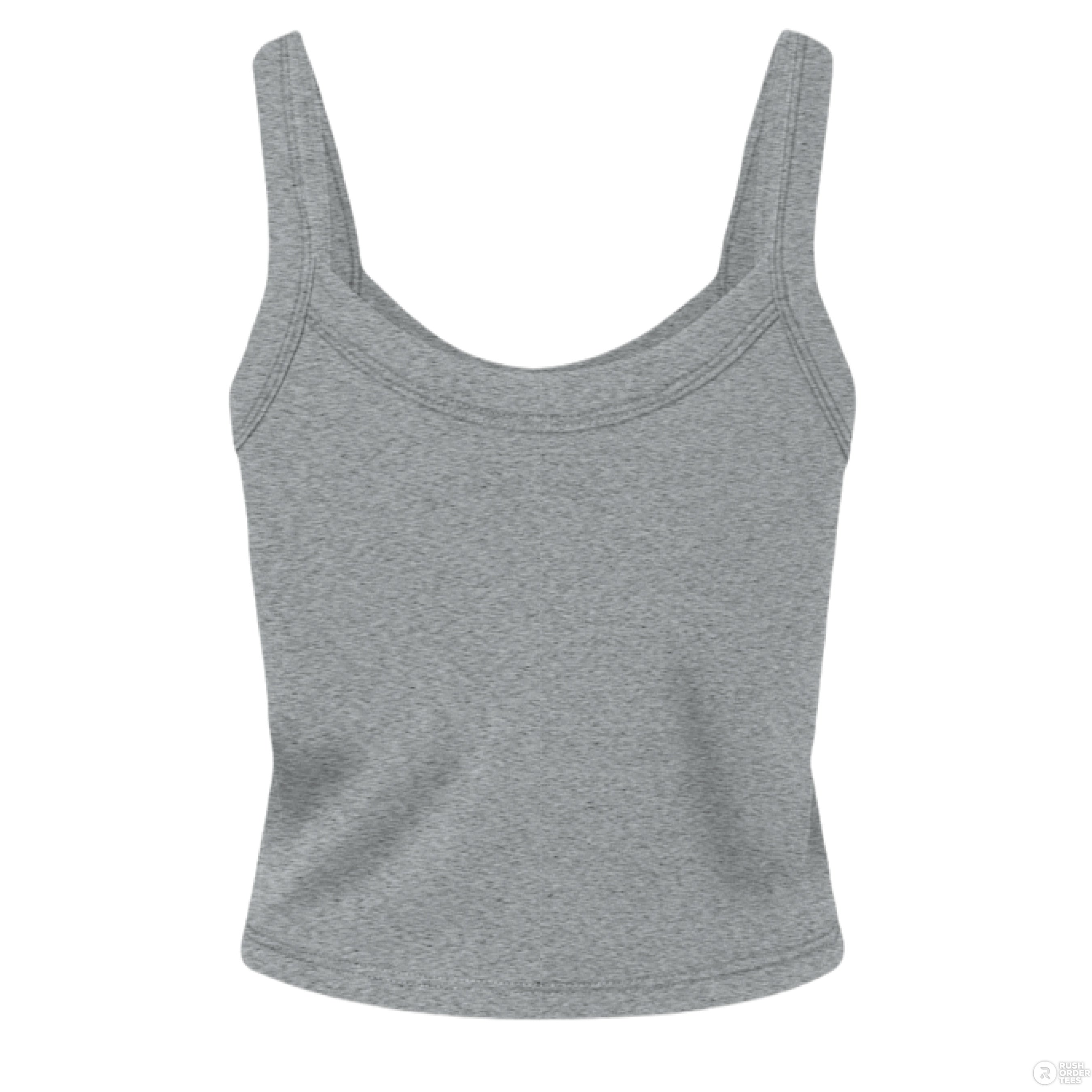 Customizable: 2 White Stars Graffiti Micro-Ribbed Cropped Tank