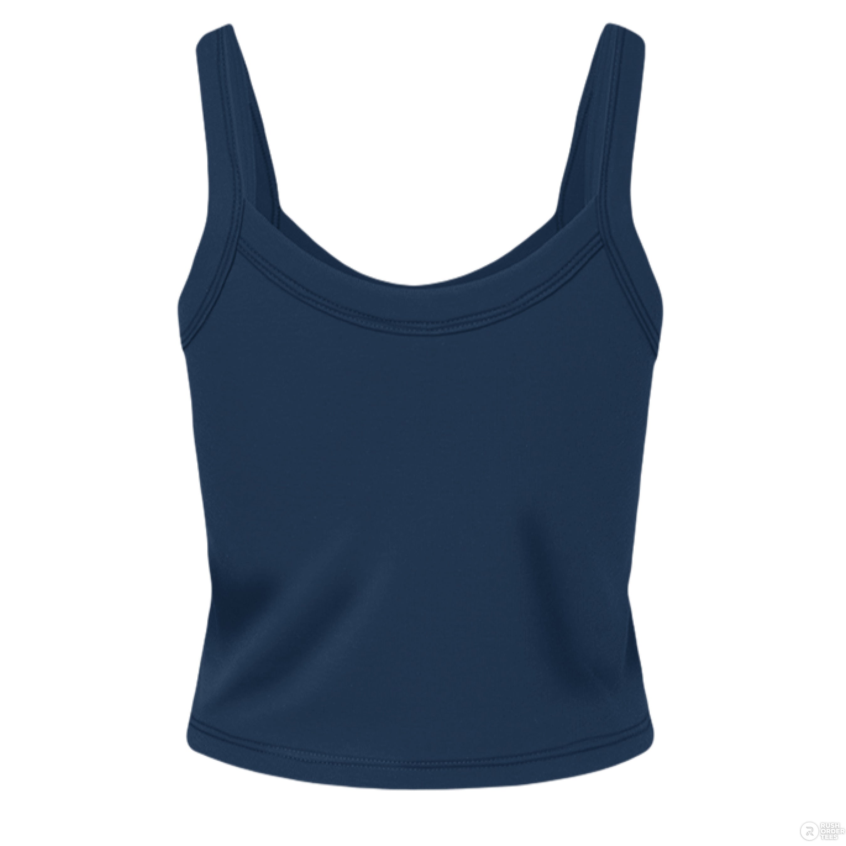 Customizable: 2 White Stars Graffiti Micro-Ribbed Cropped Tank