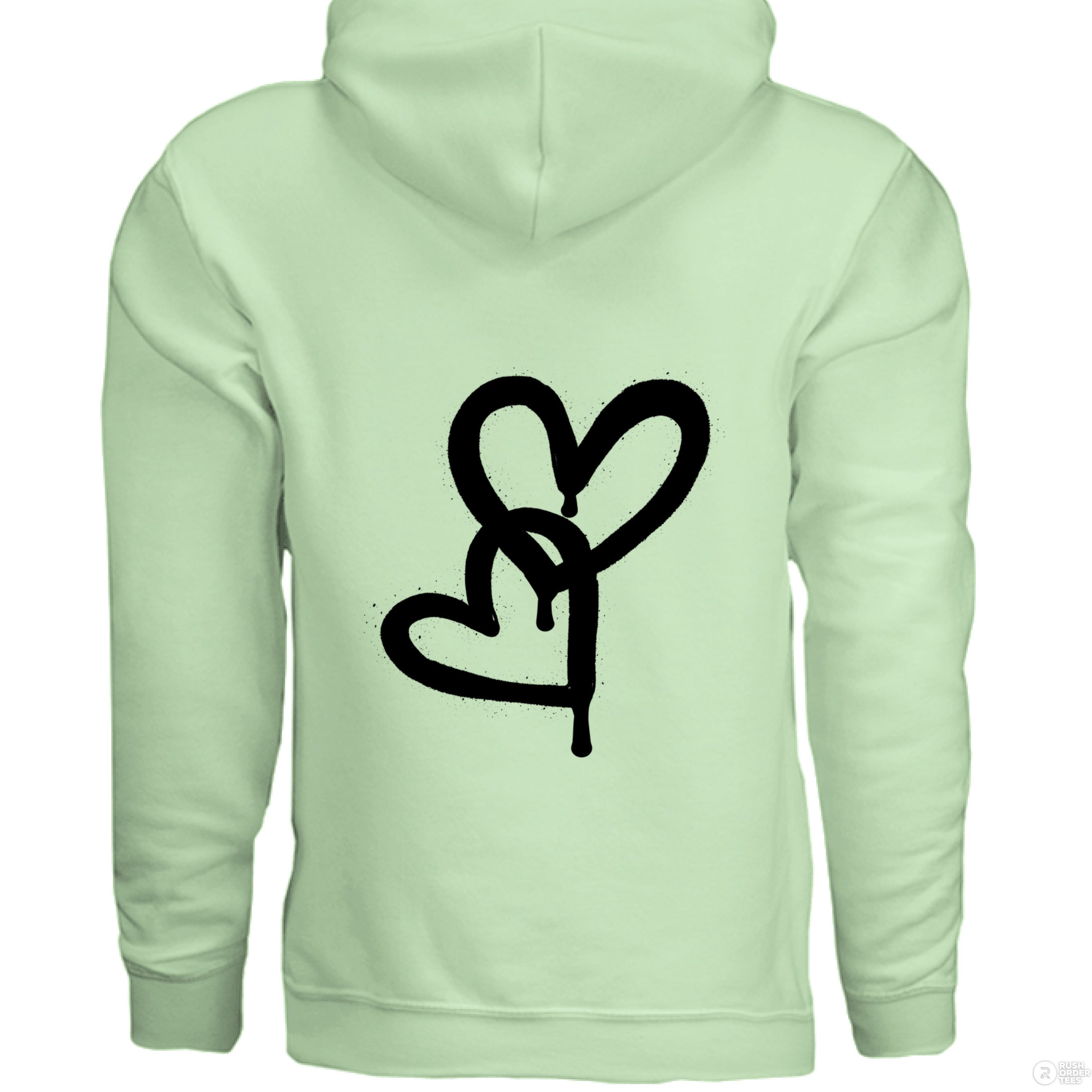 Customizable: Interlocking Graffiti Heart Heavy Blend Hoodie