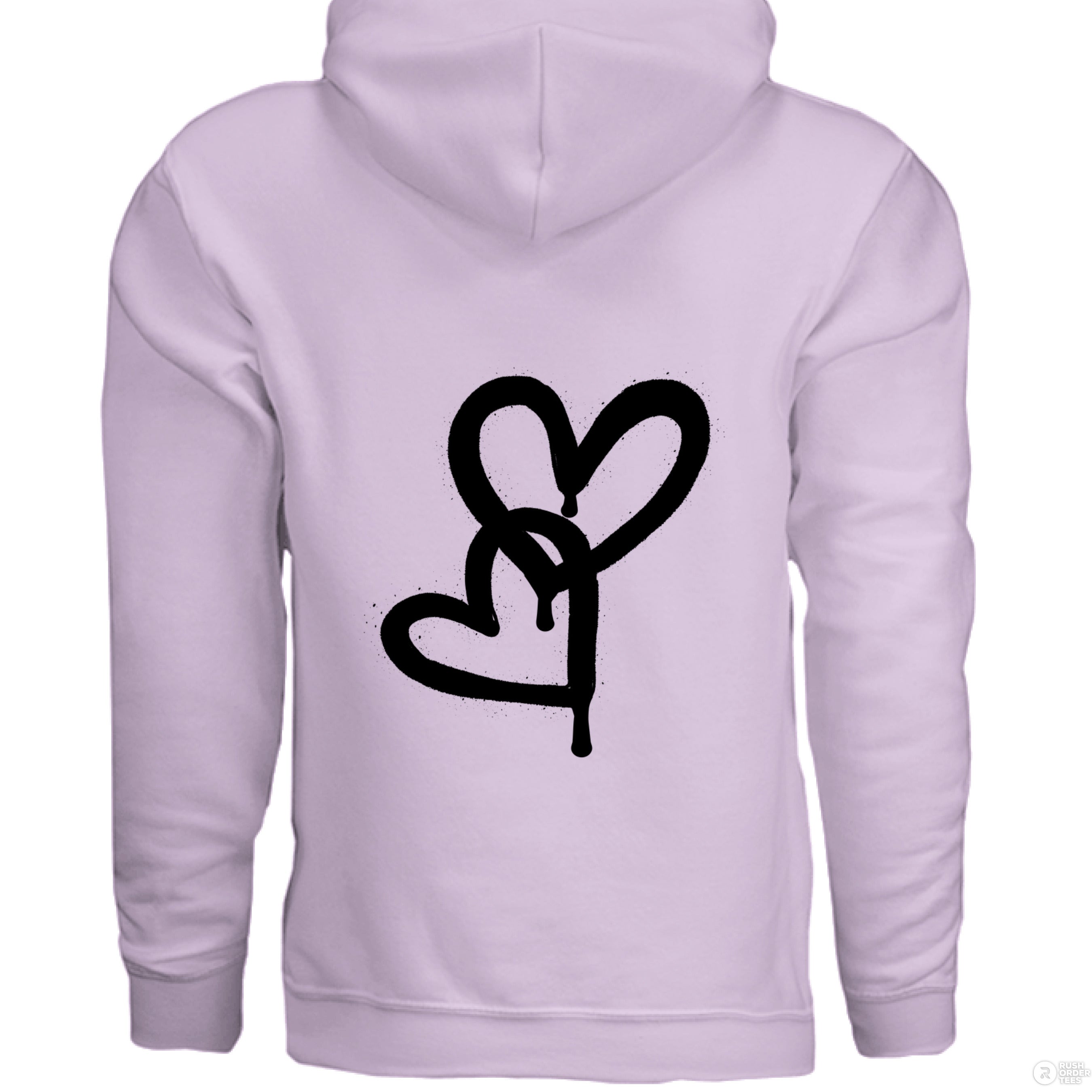 Customizable: Interlocking Graffiti Heart Heavy Blend Hoodie