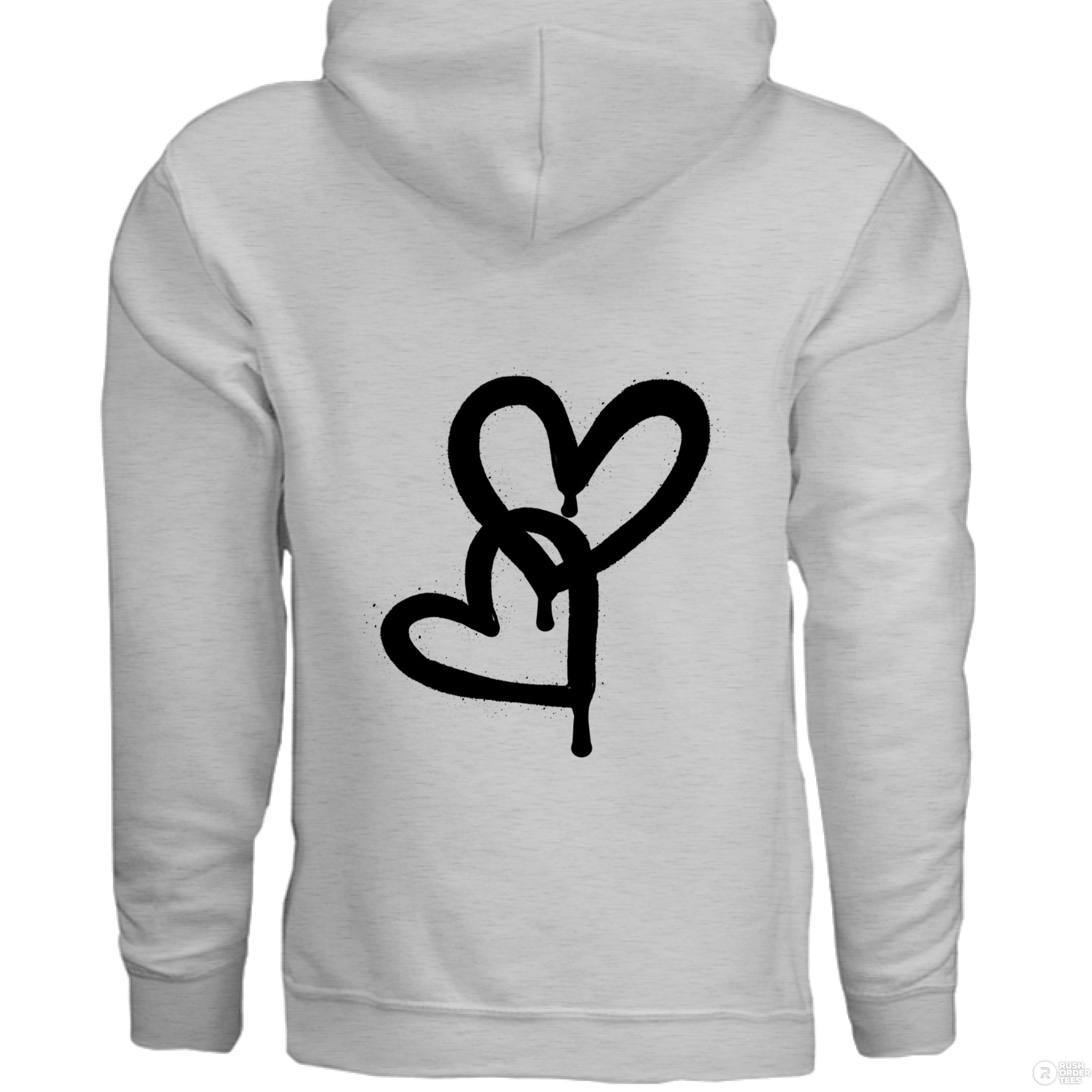 Customizable: Interlocking Graffiti Heart Heavy Blend Hoodie