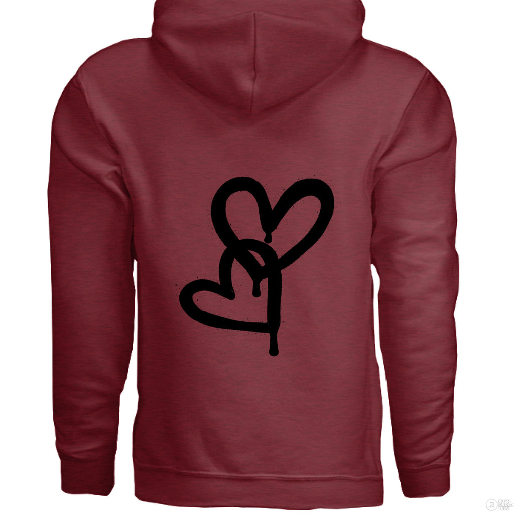 Customizable: Interlocking Graffiti Heart Heavy Blend Hoodie