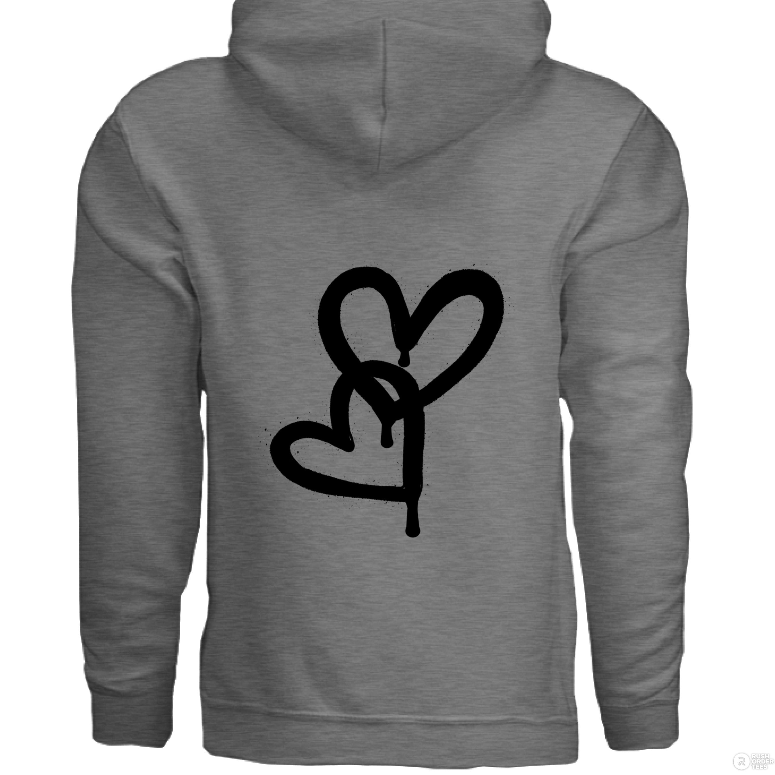 Customizable: Interlocking Graffiti Heart Heavy Blend Hoodie