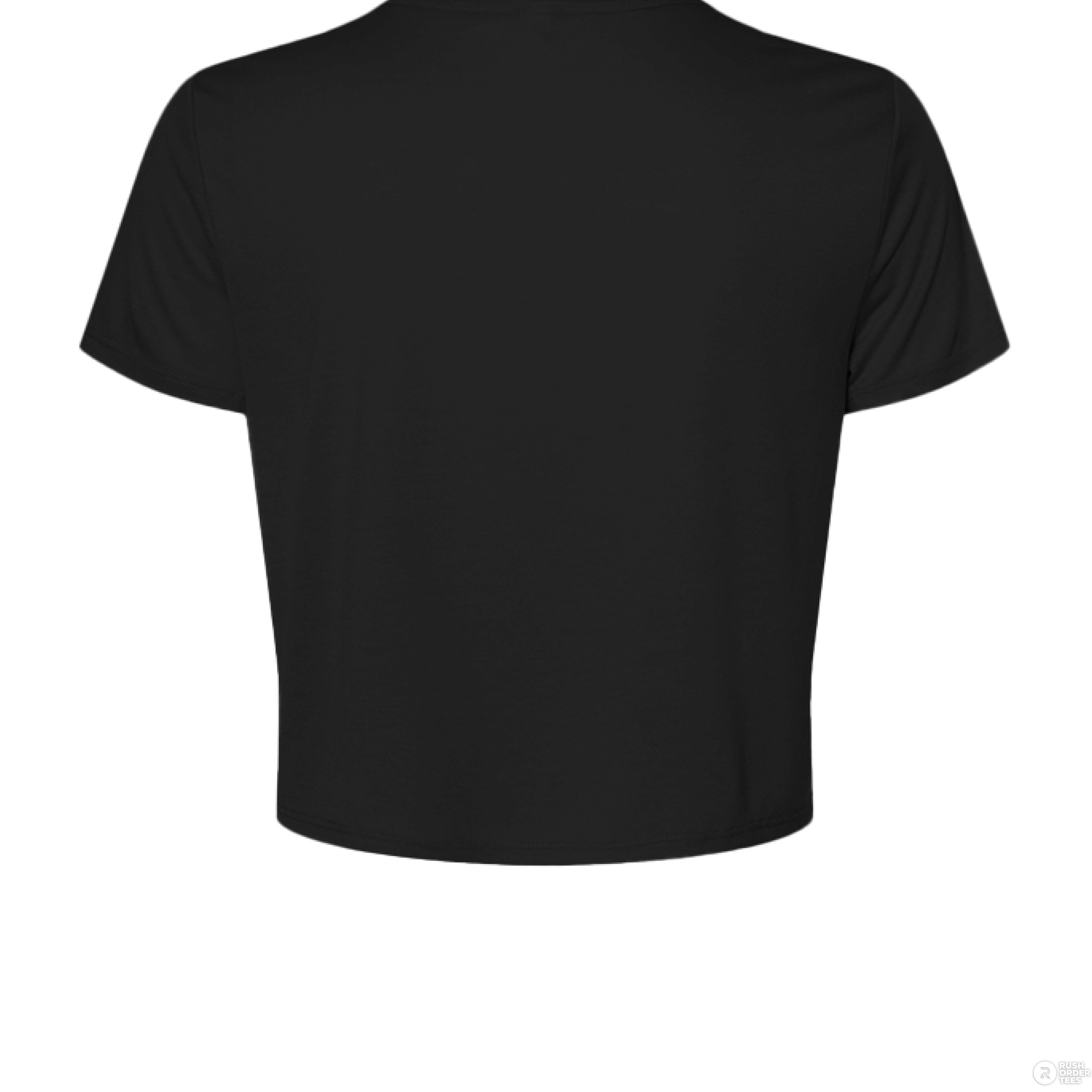 Customizable: Purple Coquette Bow Flowy Cropped T-Shirt
