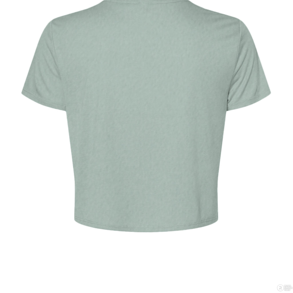 Customizable: Green Coquette Bow Flowy Cropped T-Shirt