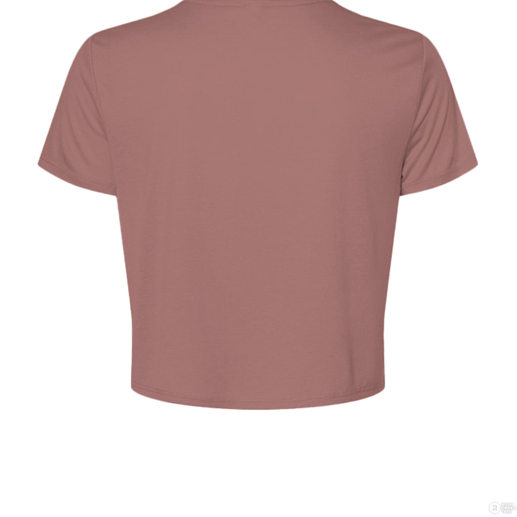 Customizable: Blue Coquette Flowy Cropped T-Shirt