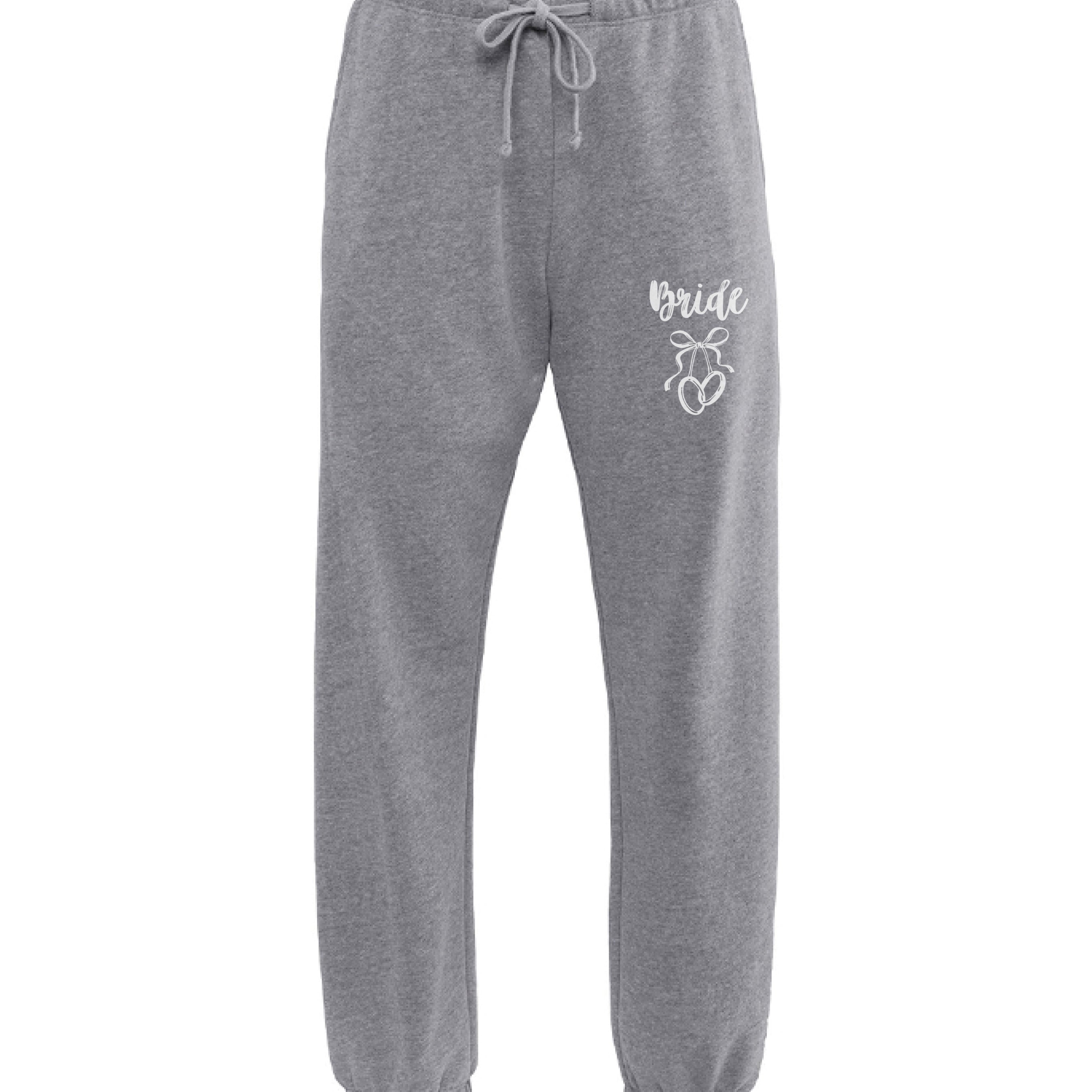 White Interlocking Rings Bride Sweatpants