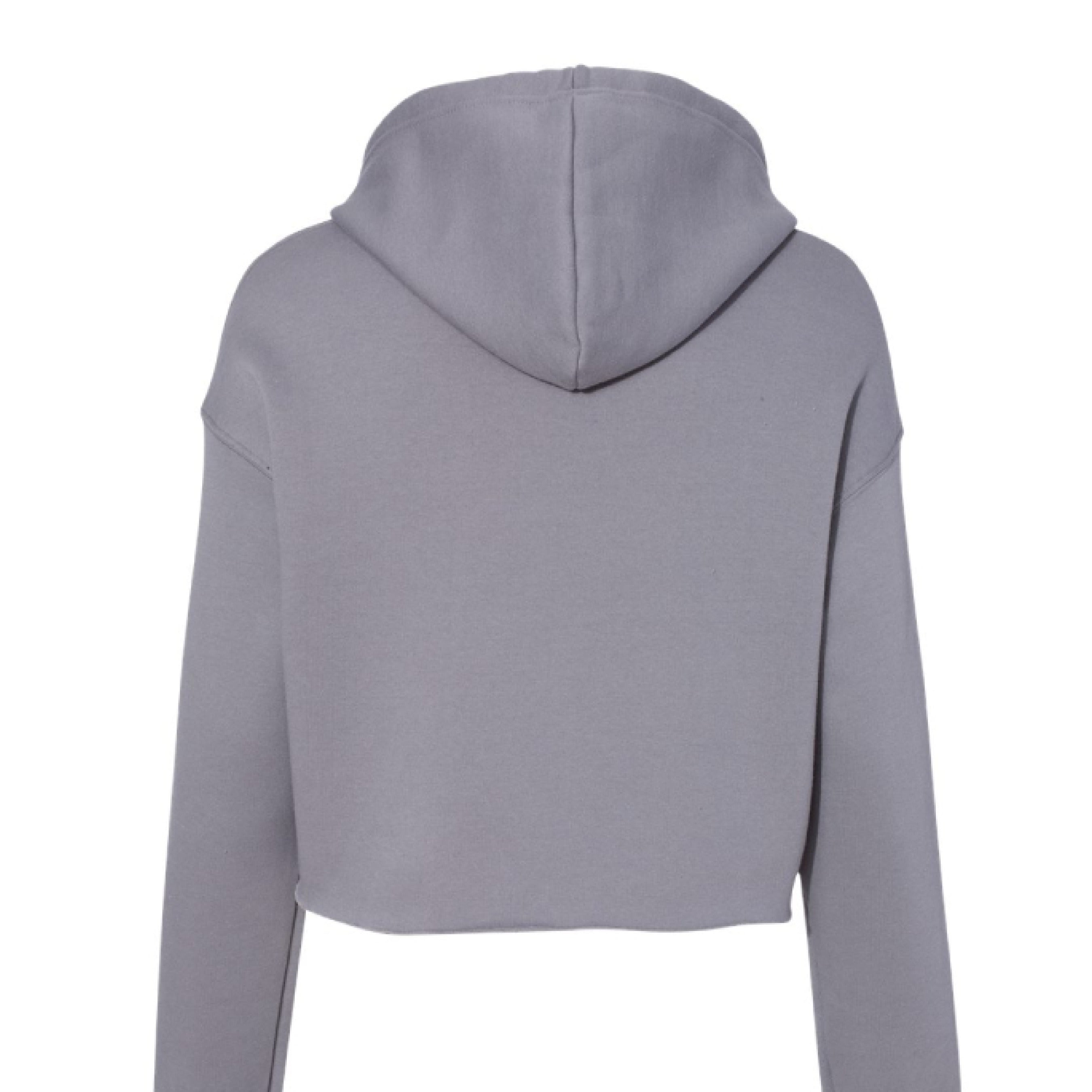 Customizable: Bride Interlocking Rings Cropped Fleece Hoodie
