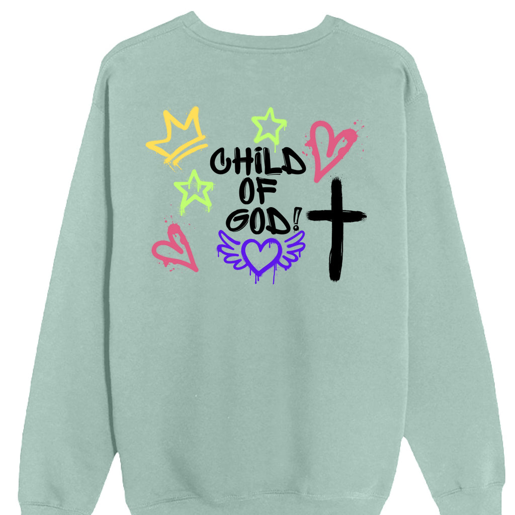 Child of God in Premium Crewneck Sweatshirt